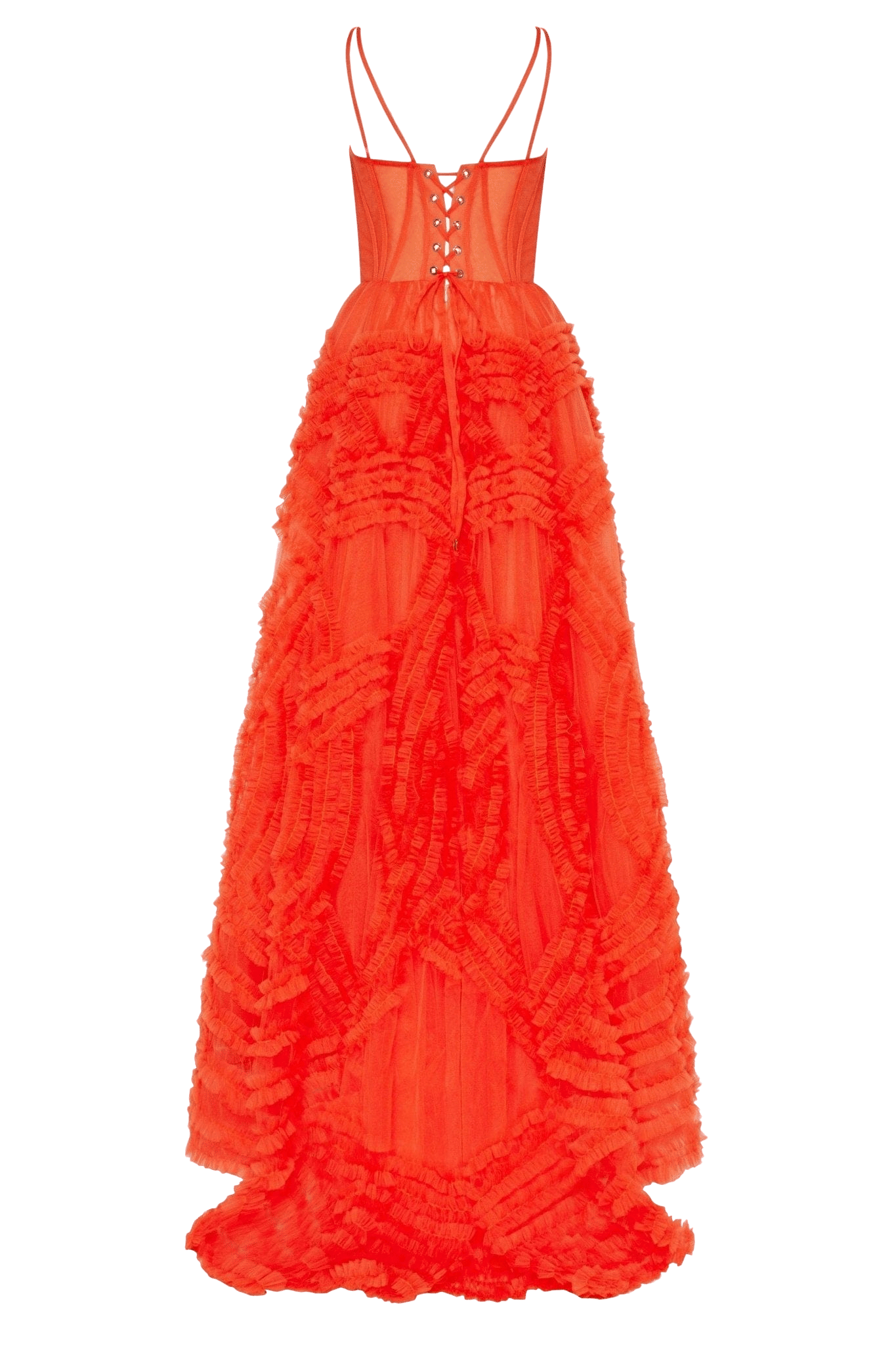 Tangerine Tulle Ornament Maxi Dress made by Milla