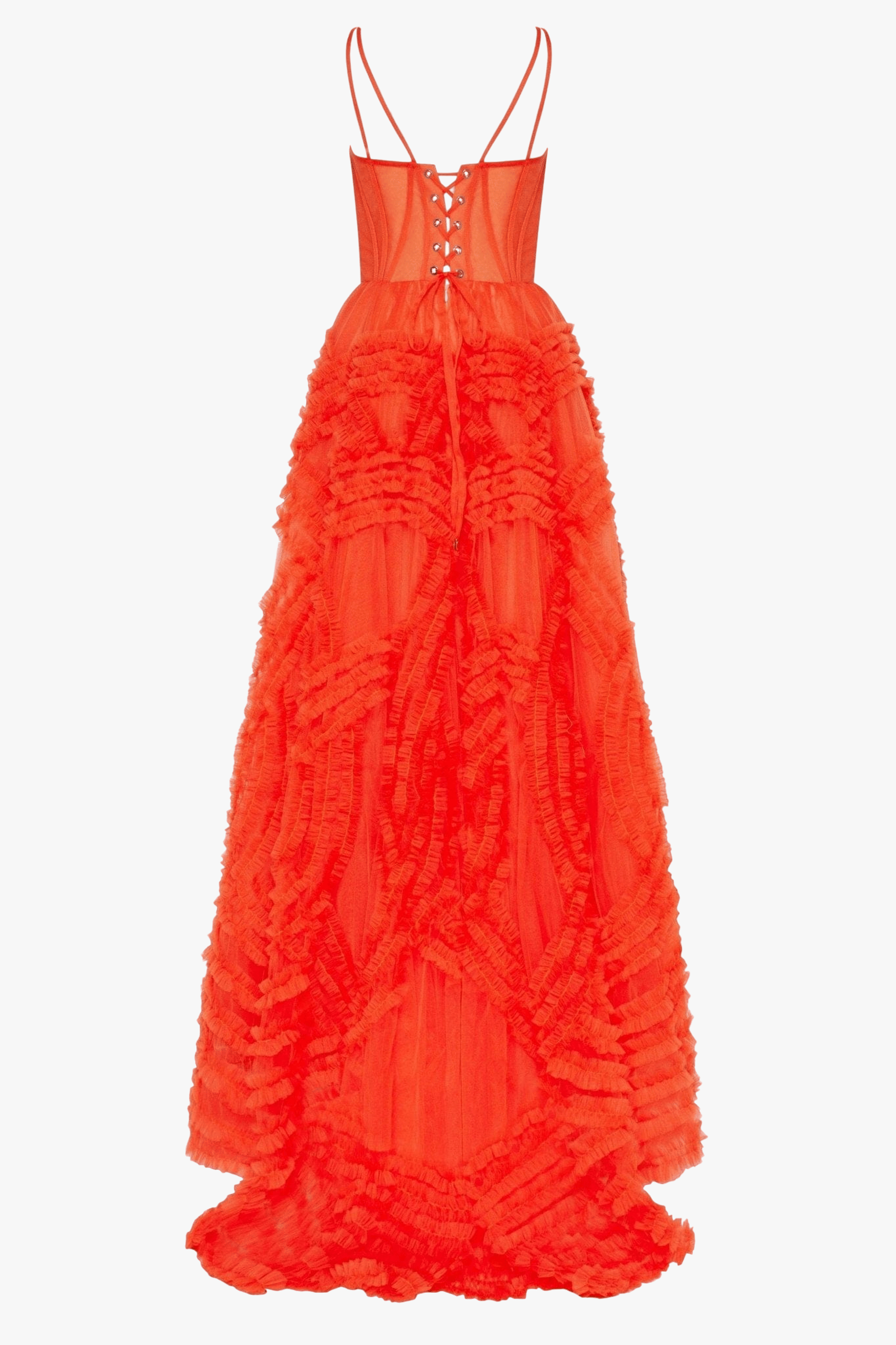 Tangerine Tulle Ornament Maxi Dress made by Milla