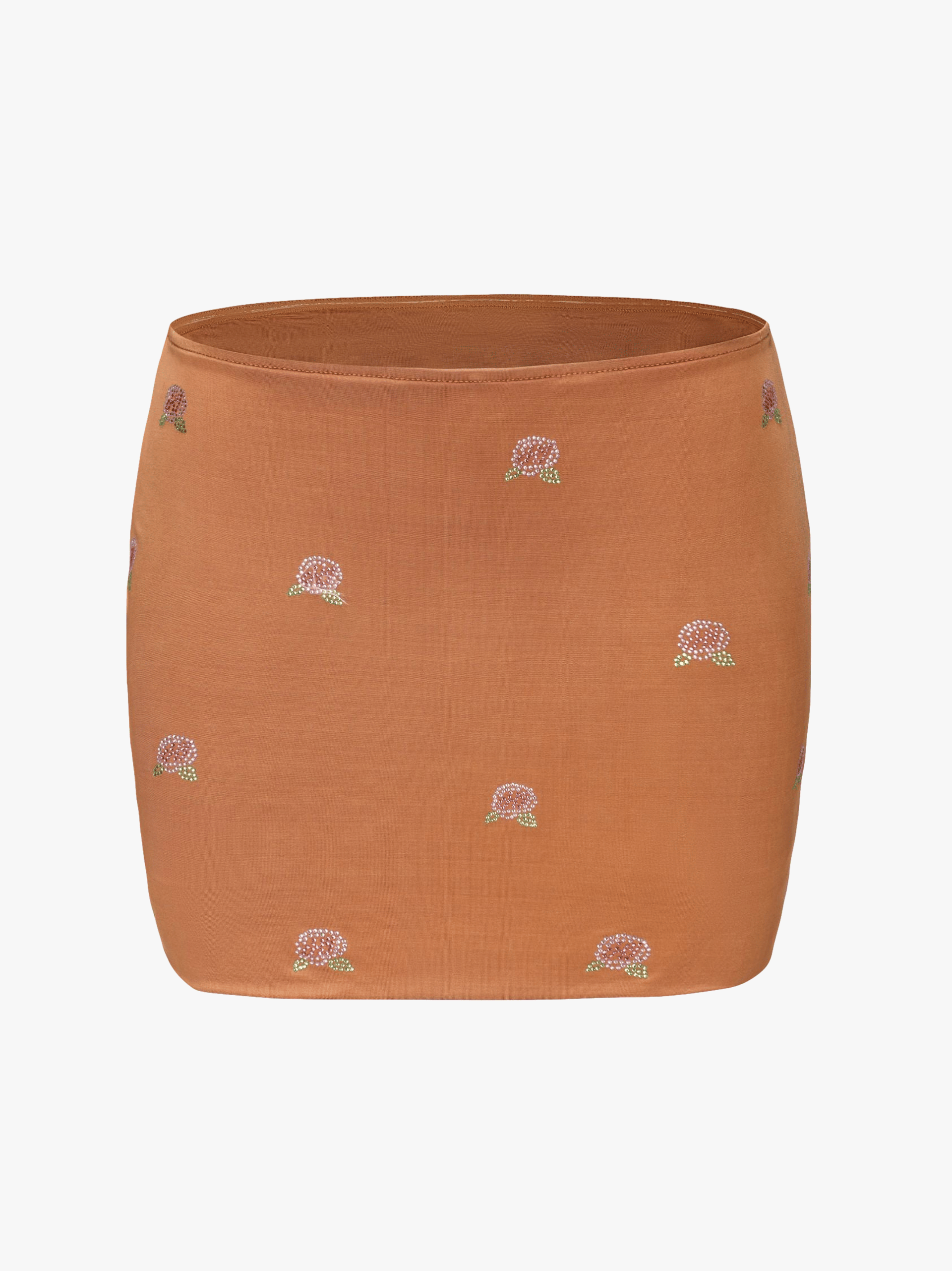 Rosana Embroidered Skirt (Brown) (Final Sale) in Brown made by Nana Jacqueline