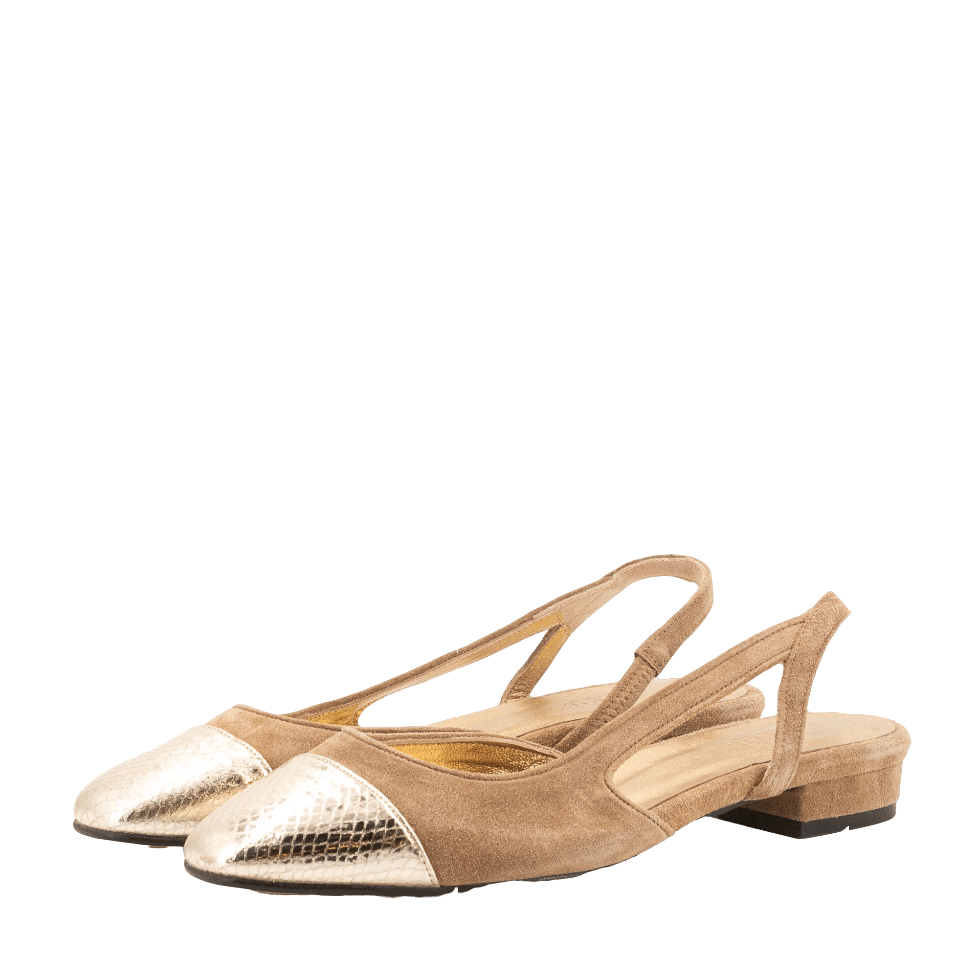 LUISA BROWN SUEDE BALLERINAS made by Toral