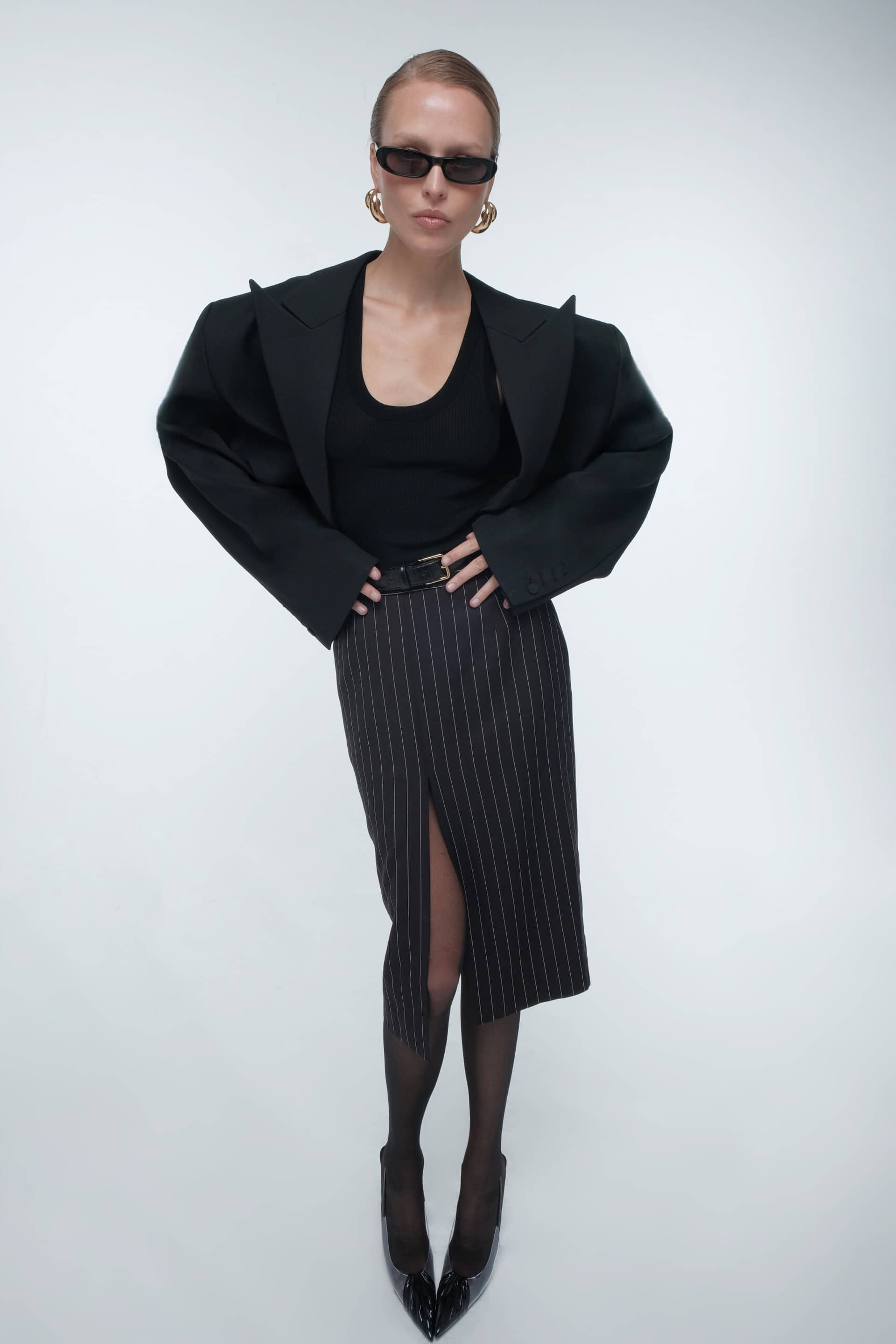 Oversized cropped blazer made by AFTERHOURS