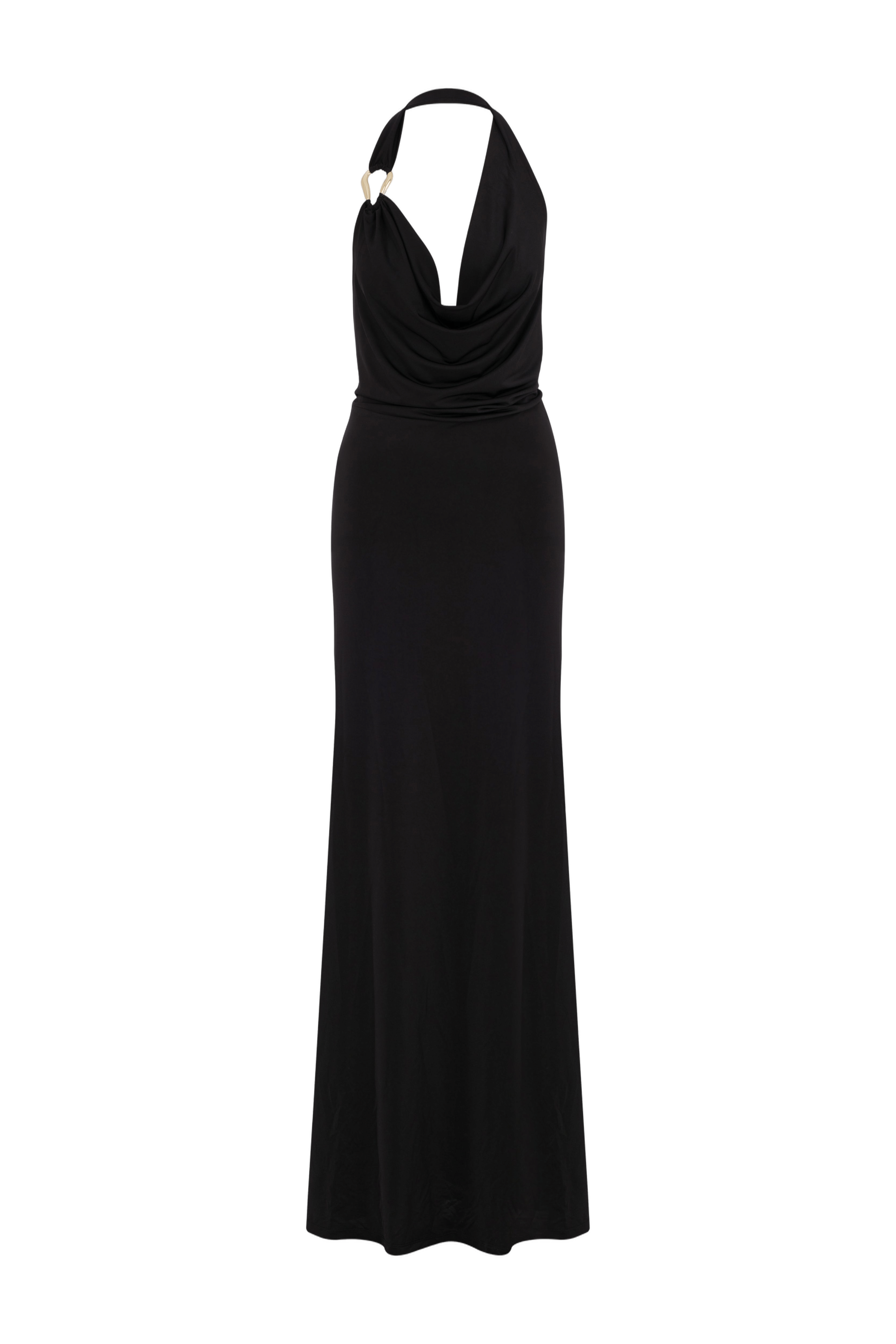 Dakota Long Jersey Dress In Black made by Nazli Ceren
