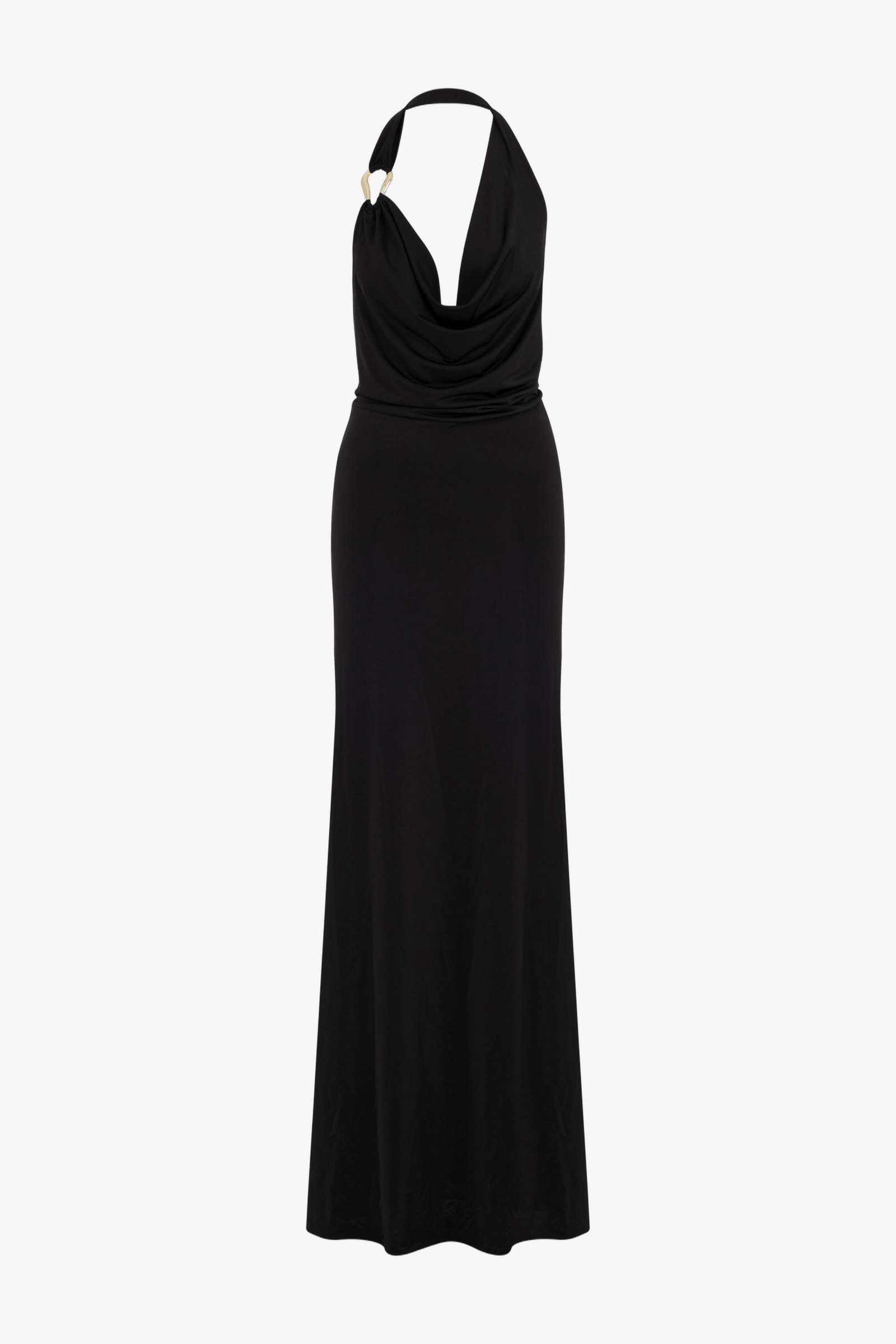 Dakota Long Jersey Dress In Black made by Nazli Ceren
