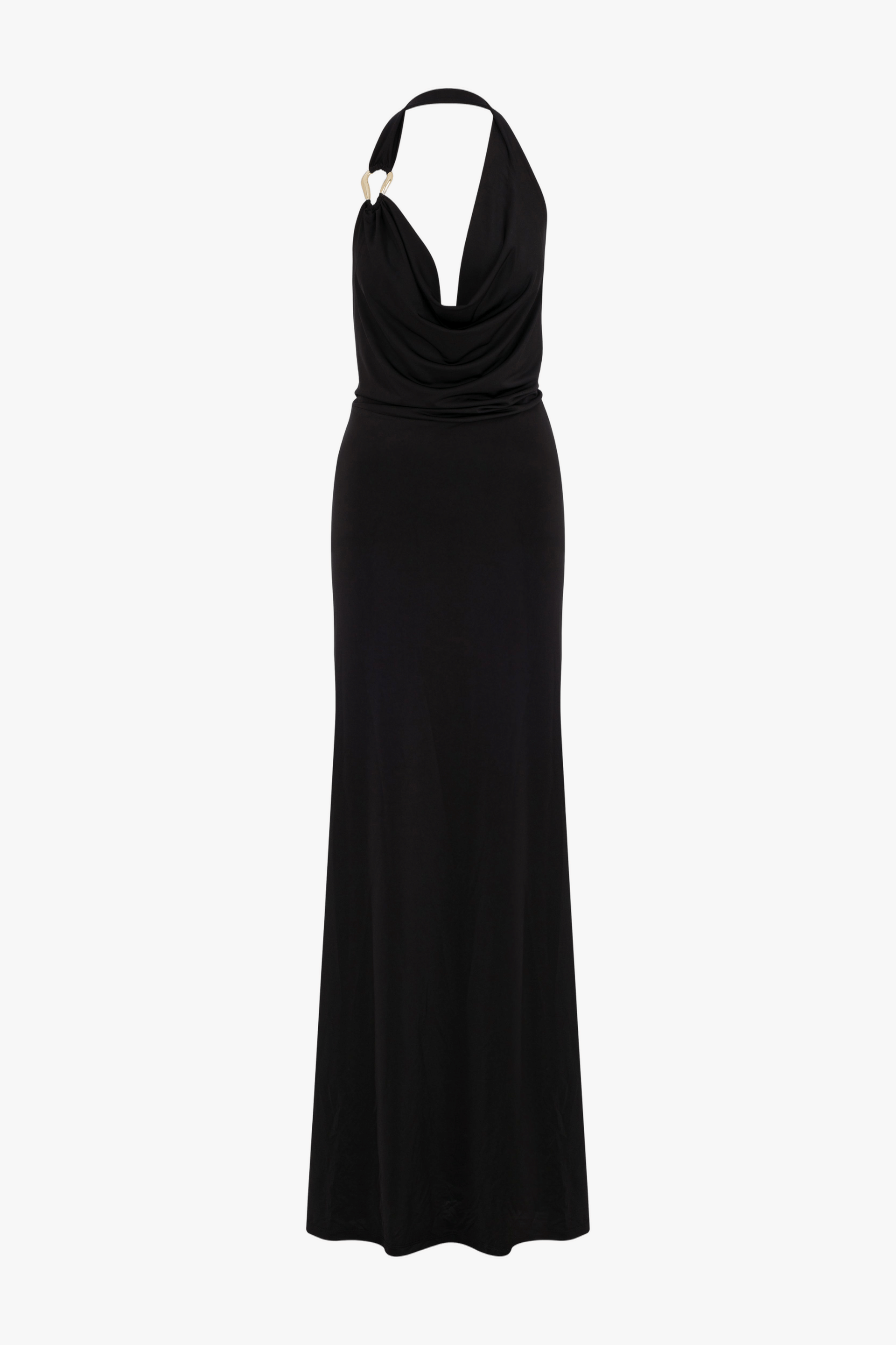 Dakota Long Jersey Dress In Black made by Nazli Ceren
