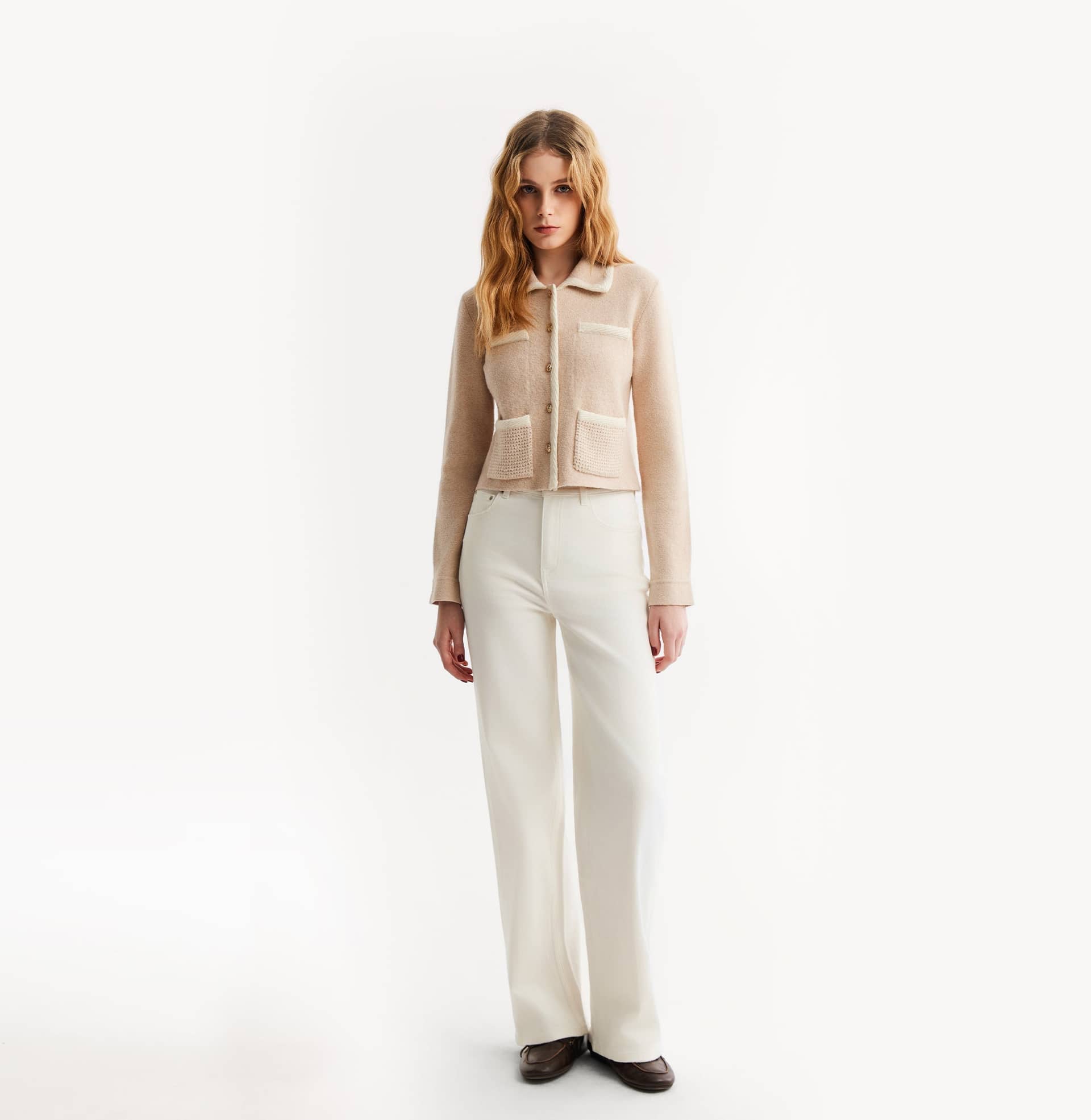 BOUCLÉ LAPEL JACKET made by CRUSH Collection