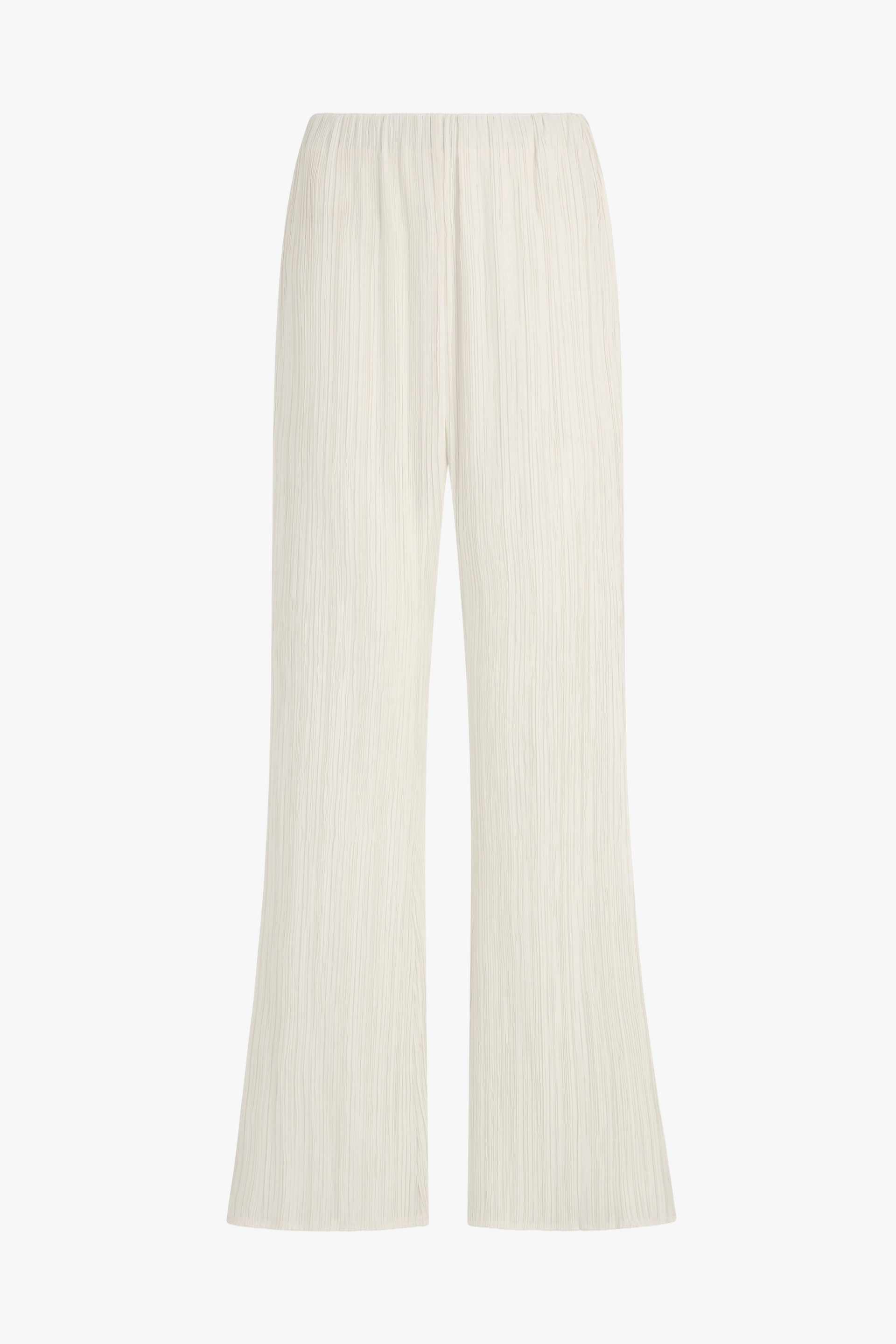 Tree Bark Mini Flare Trousers - Ivory made by CAHAYA STUDIOS