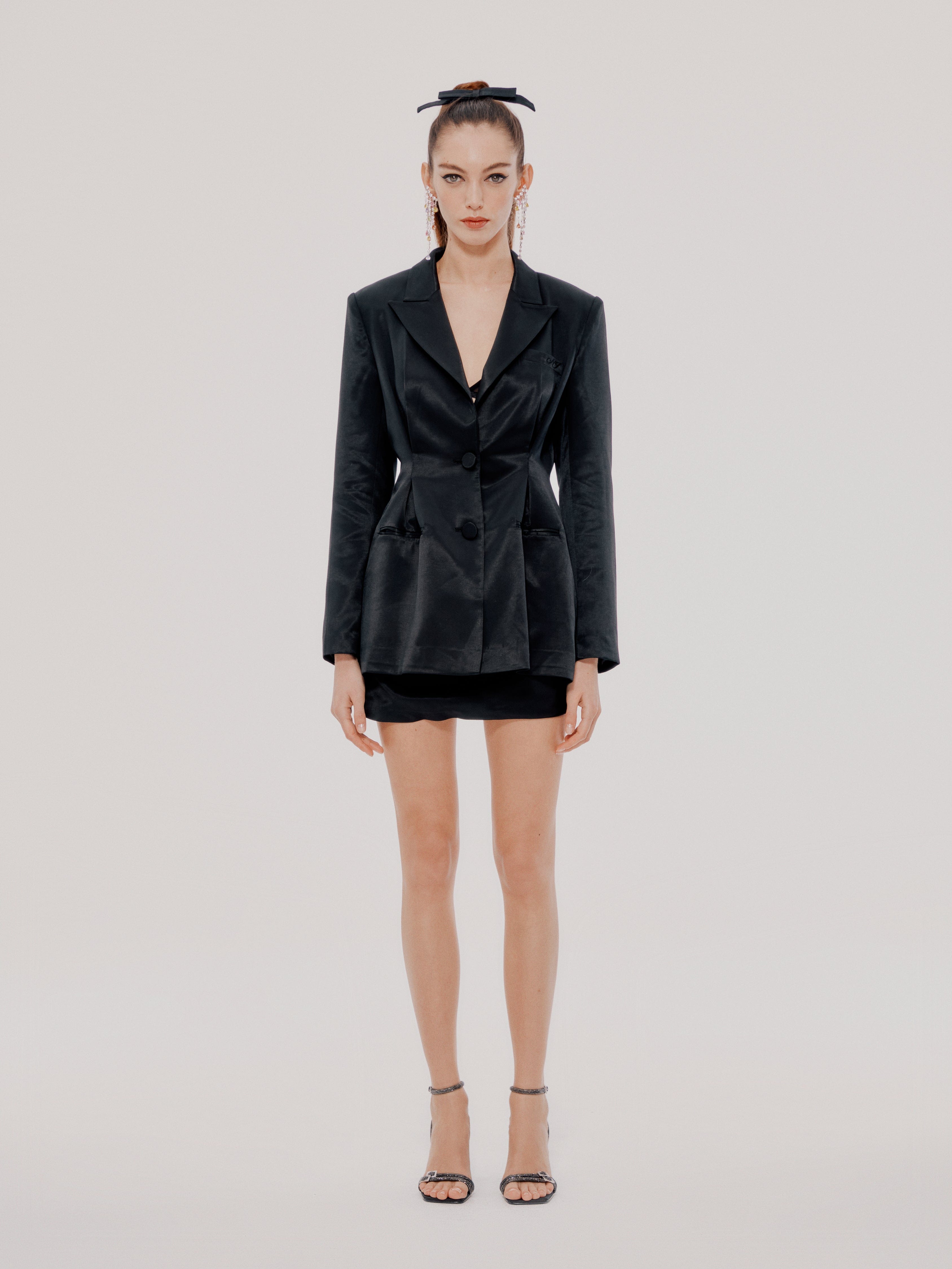 Black Lori Jacket (Final Sale) in Black made by Nana Jacqueline