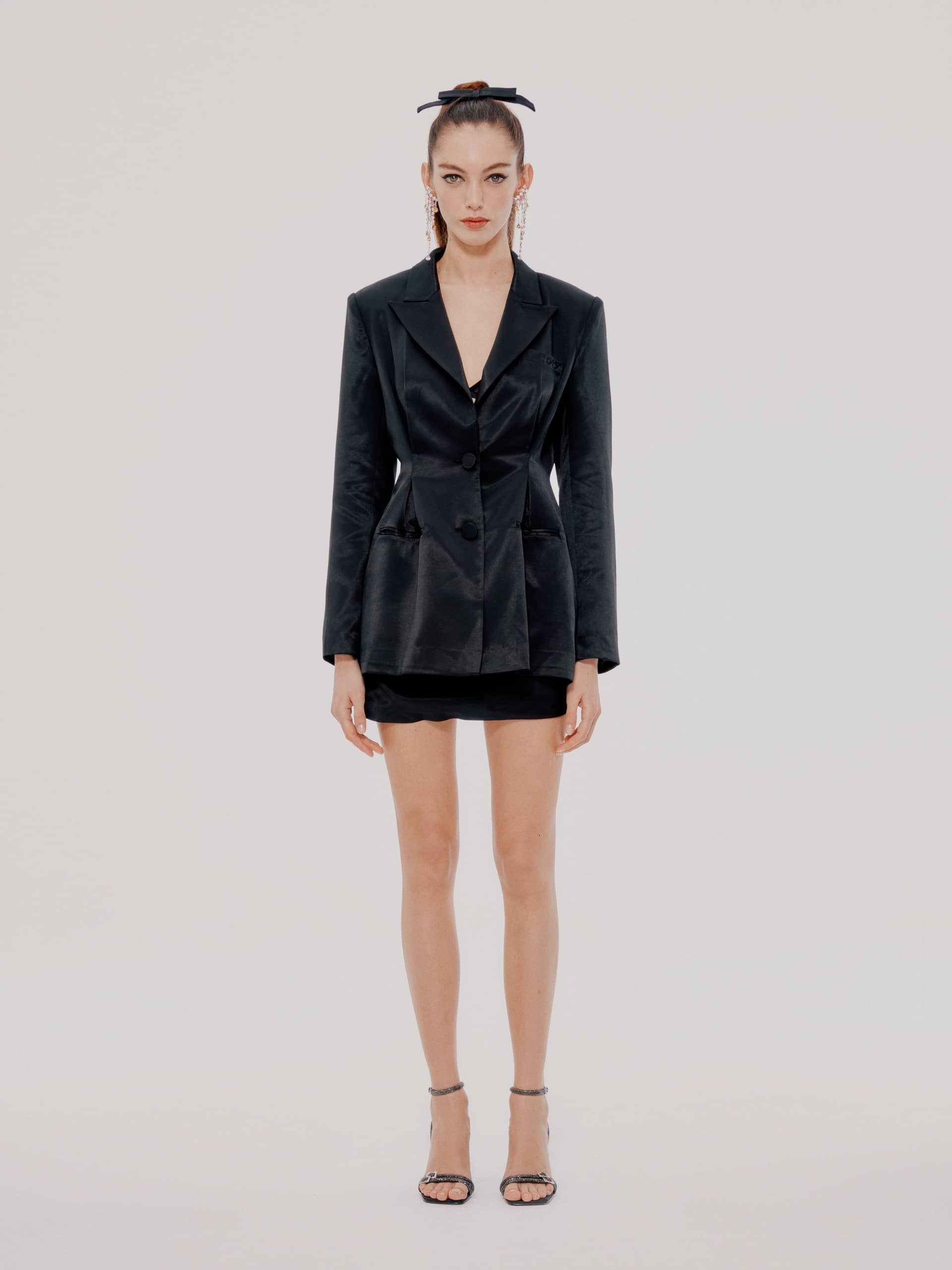 Black Lori Jacket (Final Sale) in Black made by Nana Jacqueline