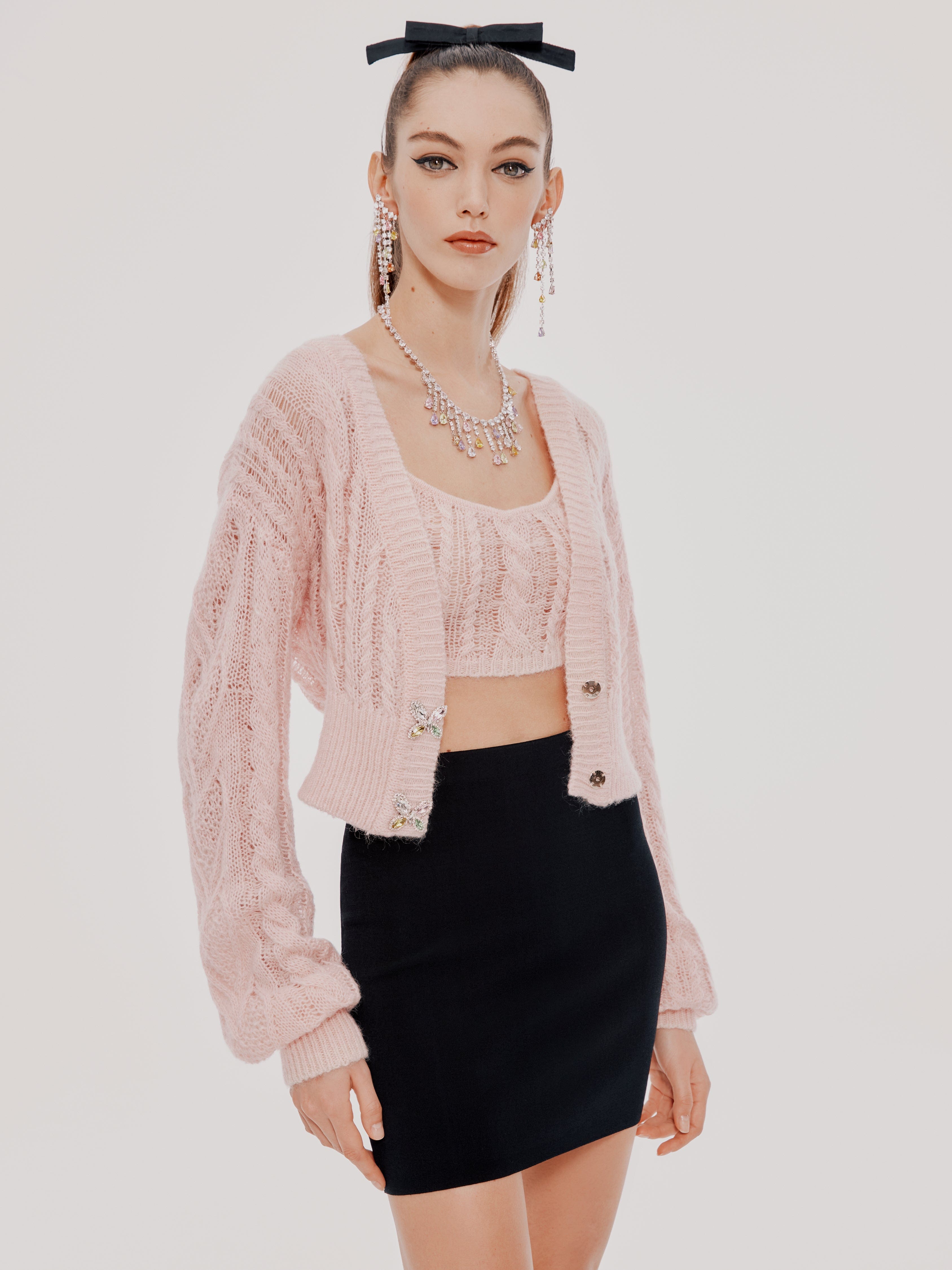 Chiara Sweater (Final Sale) in Pink made by Nana Jacqueline