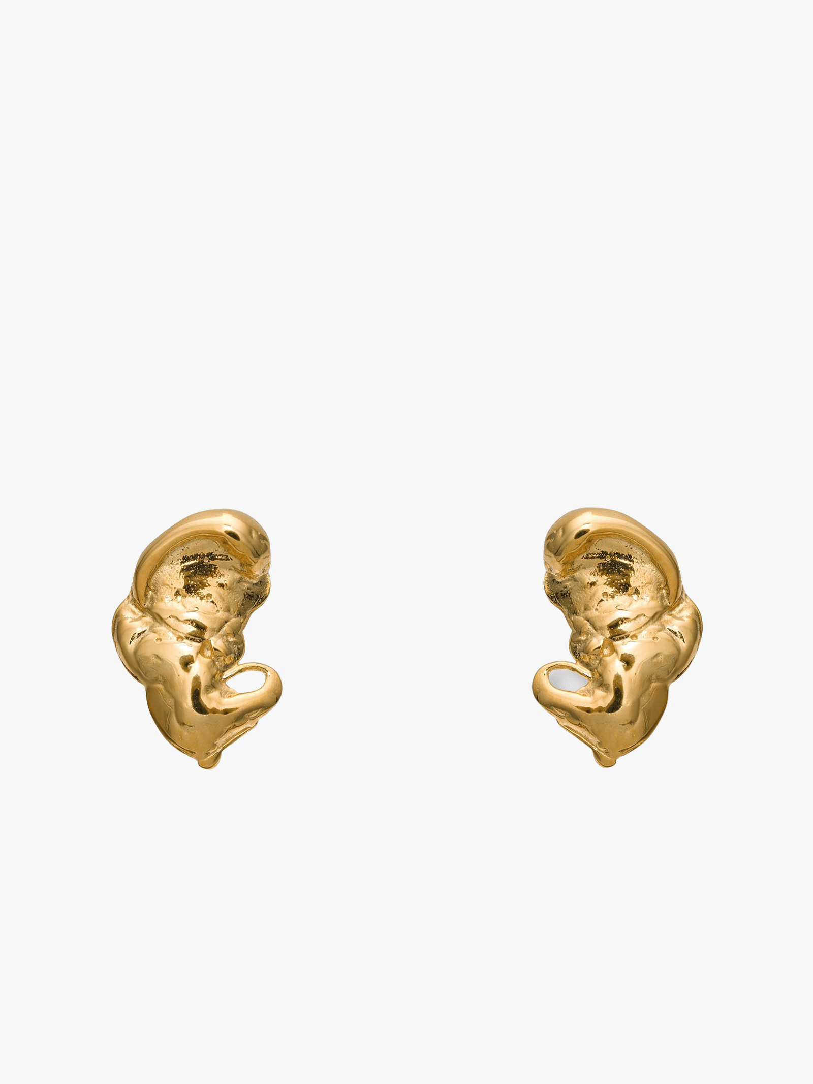 Euphoria Elephant Small Earrings Gold made by Eva Remenyi