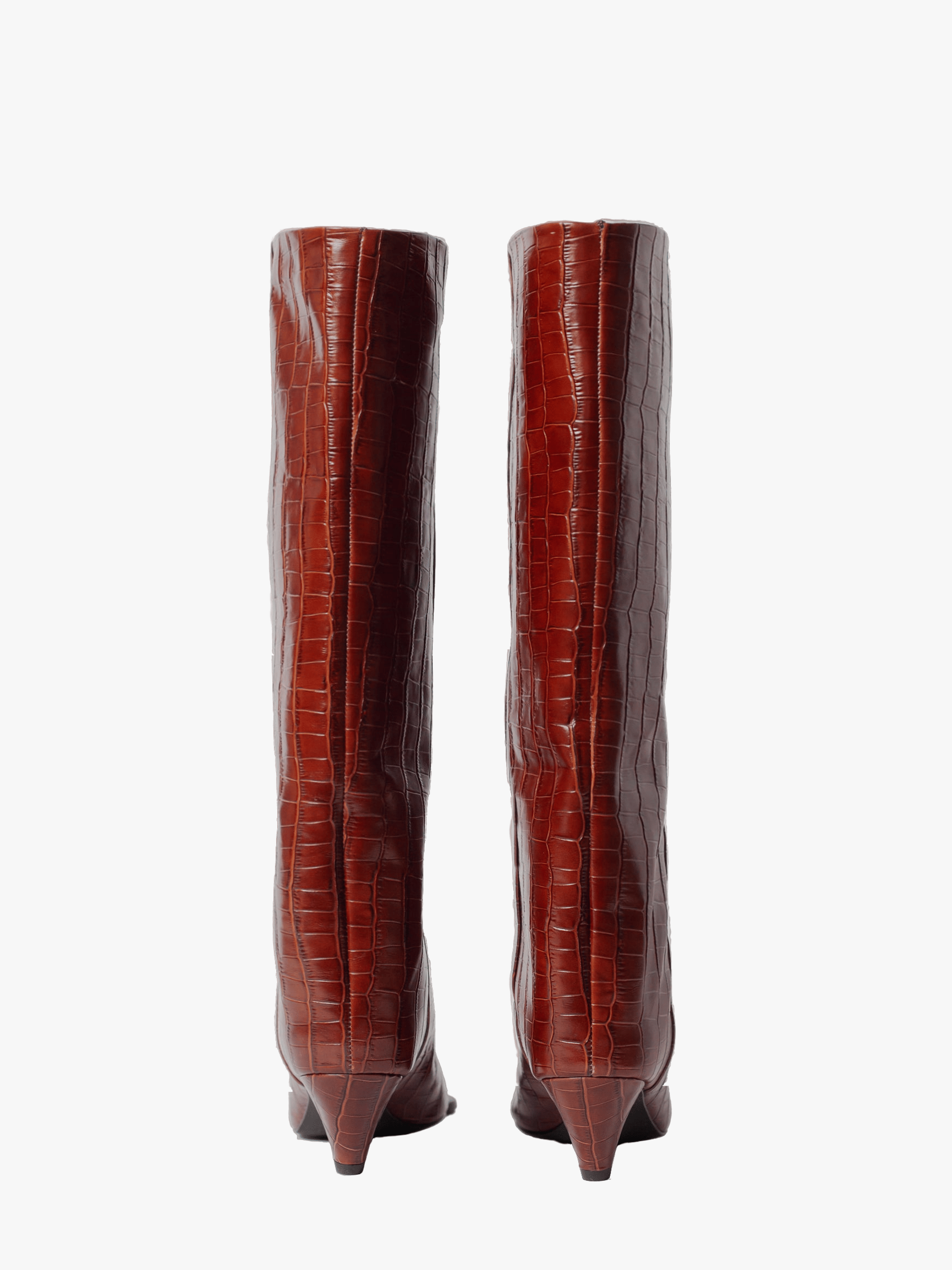 THE VANESSA TALL UMBER CROC made by Blankens