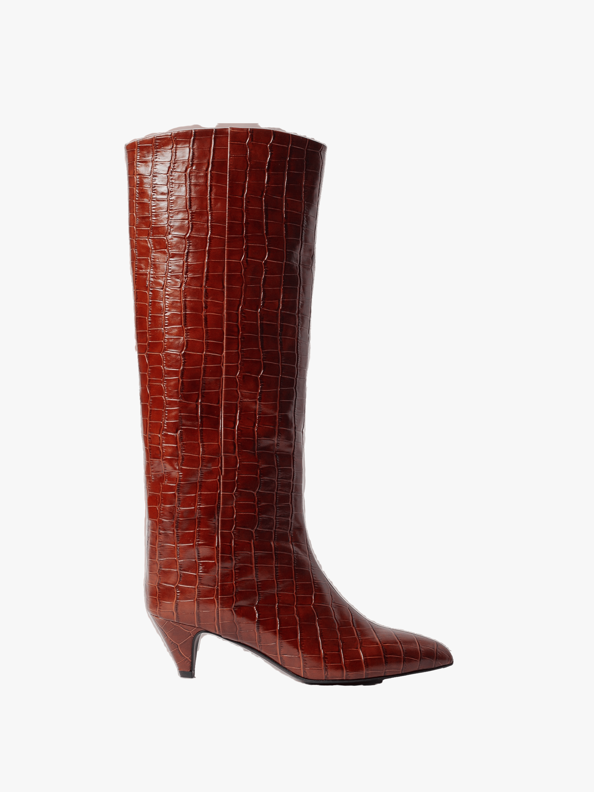 THE VANESSA TALL UMBER CROC made by Blankens