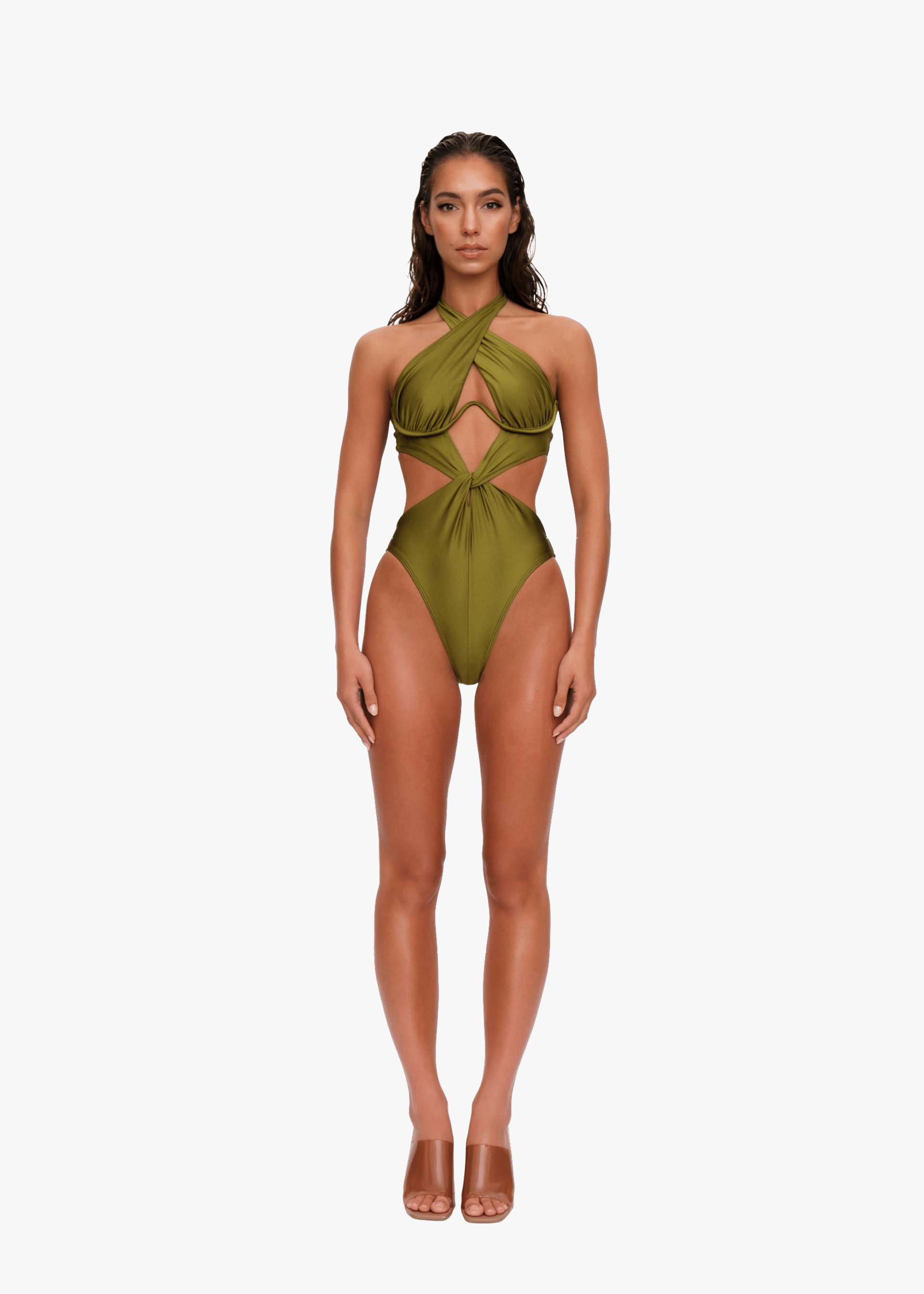 NAYO ONE PIECE SWIMSUIT - EMERALD made by Andrea Iyamah