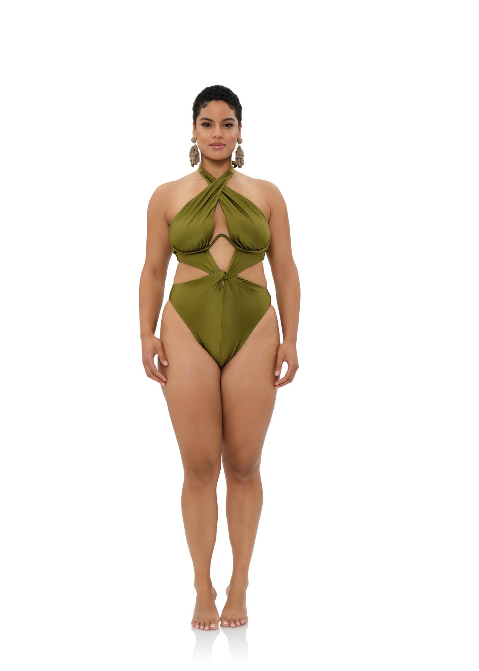NAYO ONE PIECE SWIMSUIT - EMERALD made by Andrea Iyamah