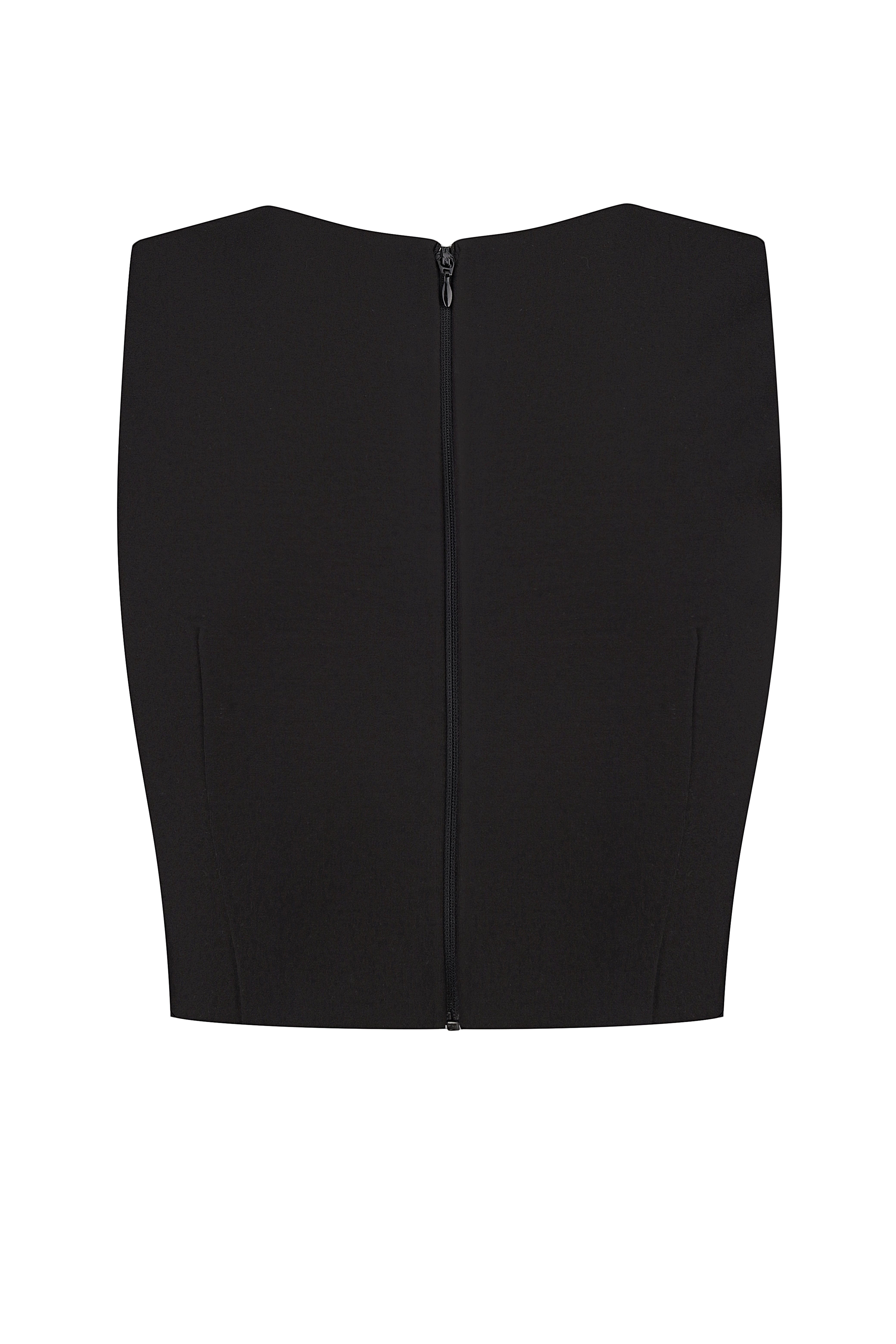 Crystal Rose Embellished Top With Side Cut-Out made by NDS The Label