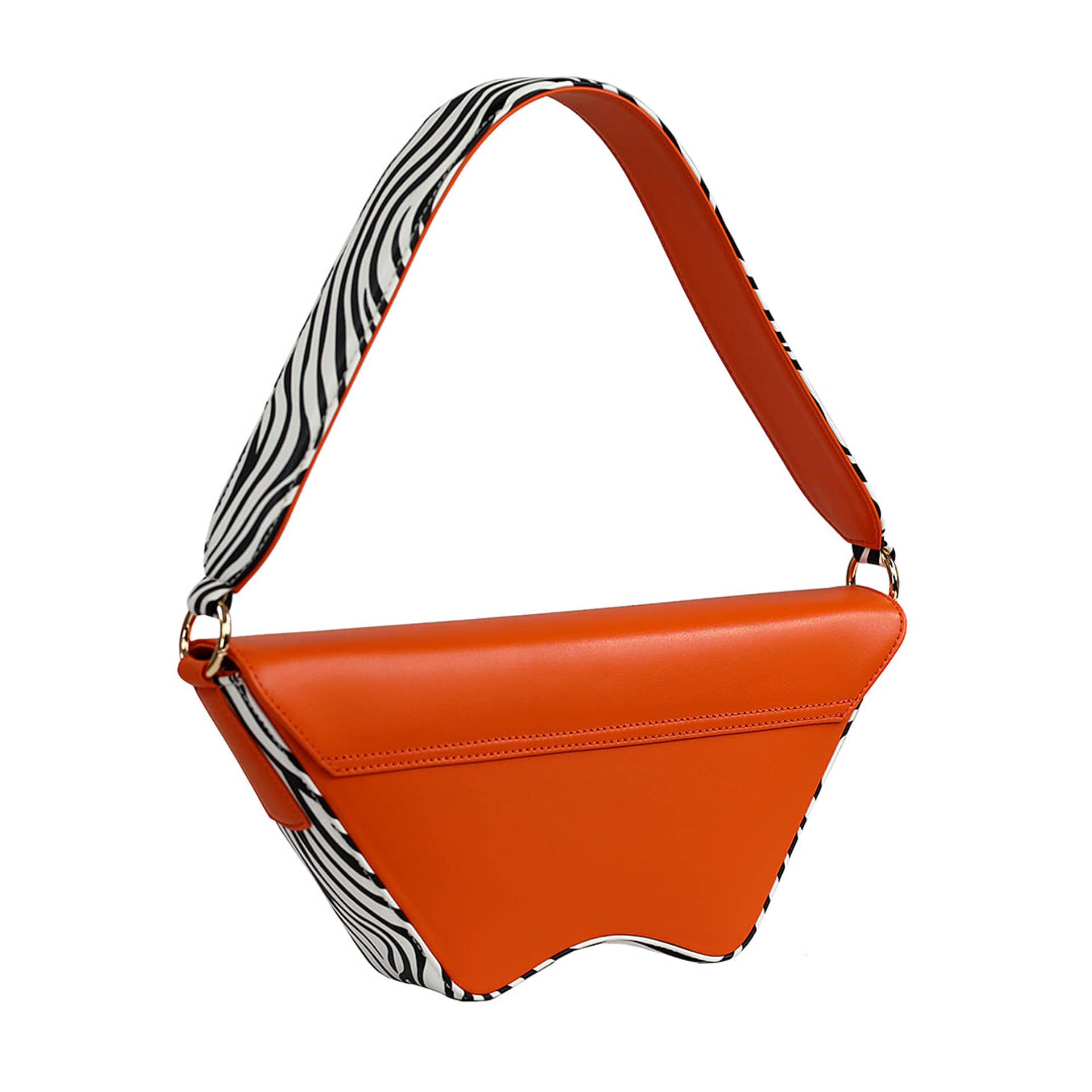 Nadira - Orange x Zebra - Shoulder Bag made by ALIEL