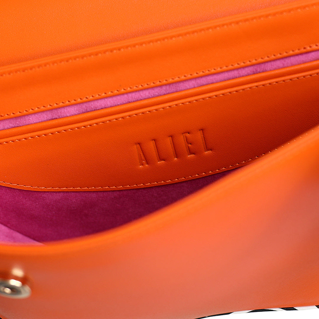 Nadira - Orange x Zebra - Shoulder Bag made by ALIEL