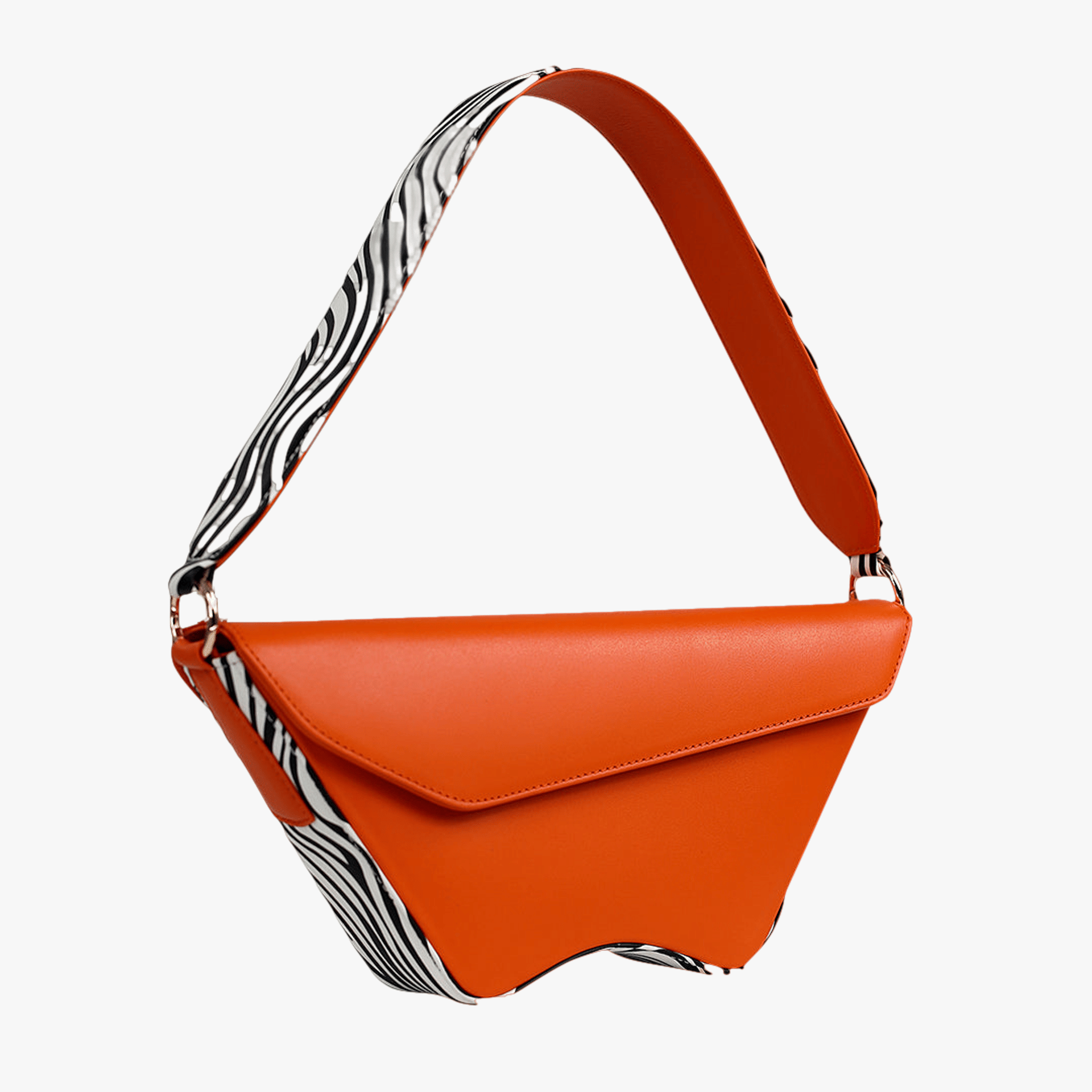Nadira - Orange x Zebra - Shoulder Bag made by ALIEL