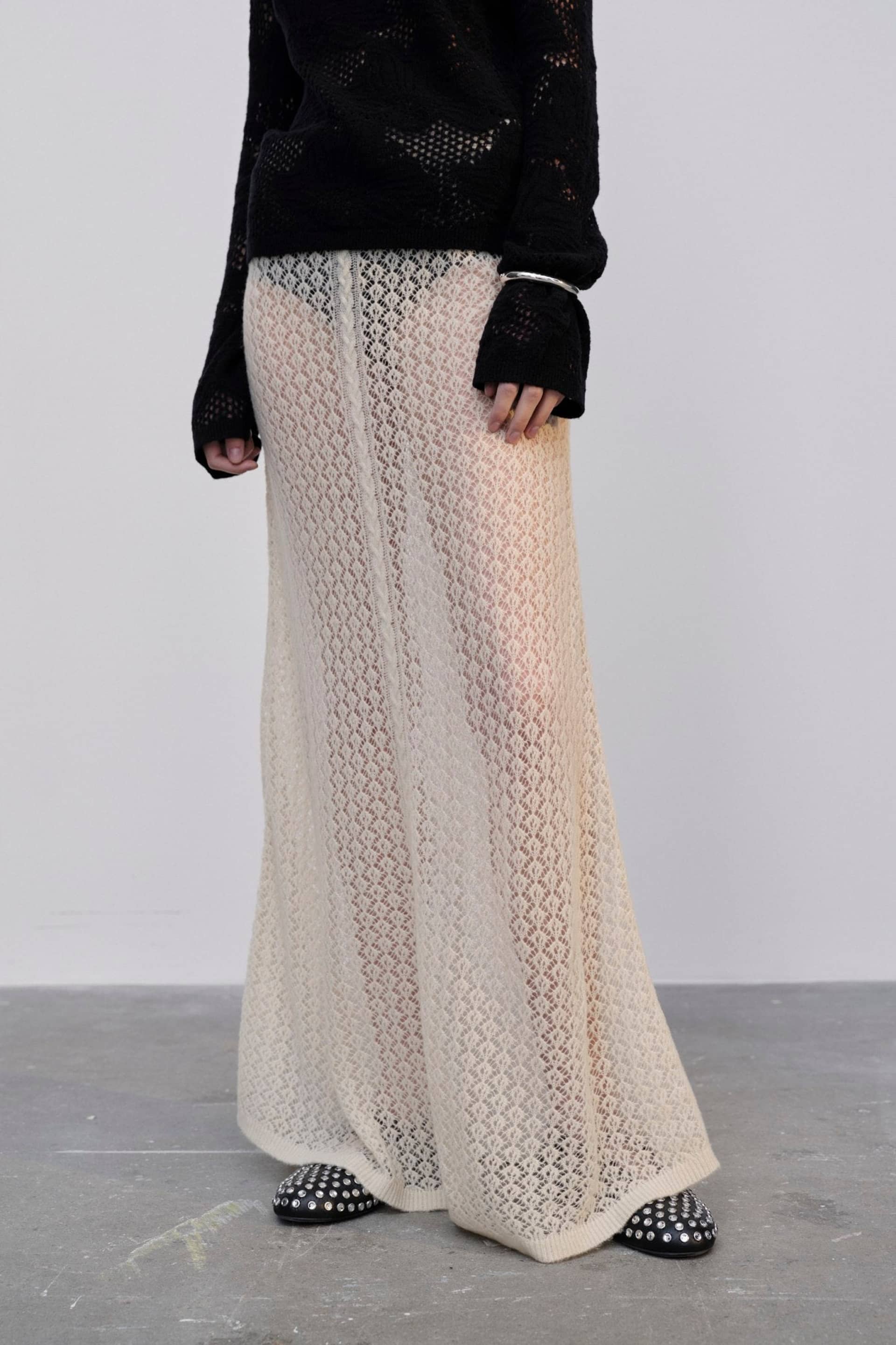 Mimi Knit Skirt - Creme (FW) made by HERSKIND