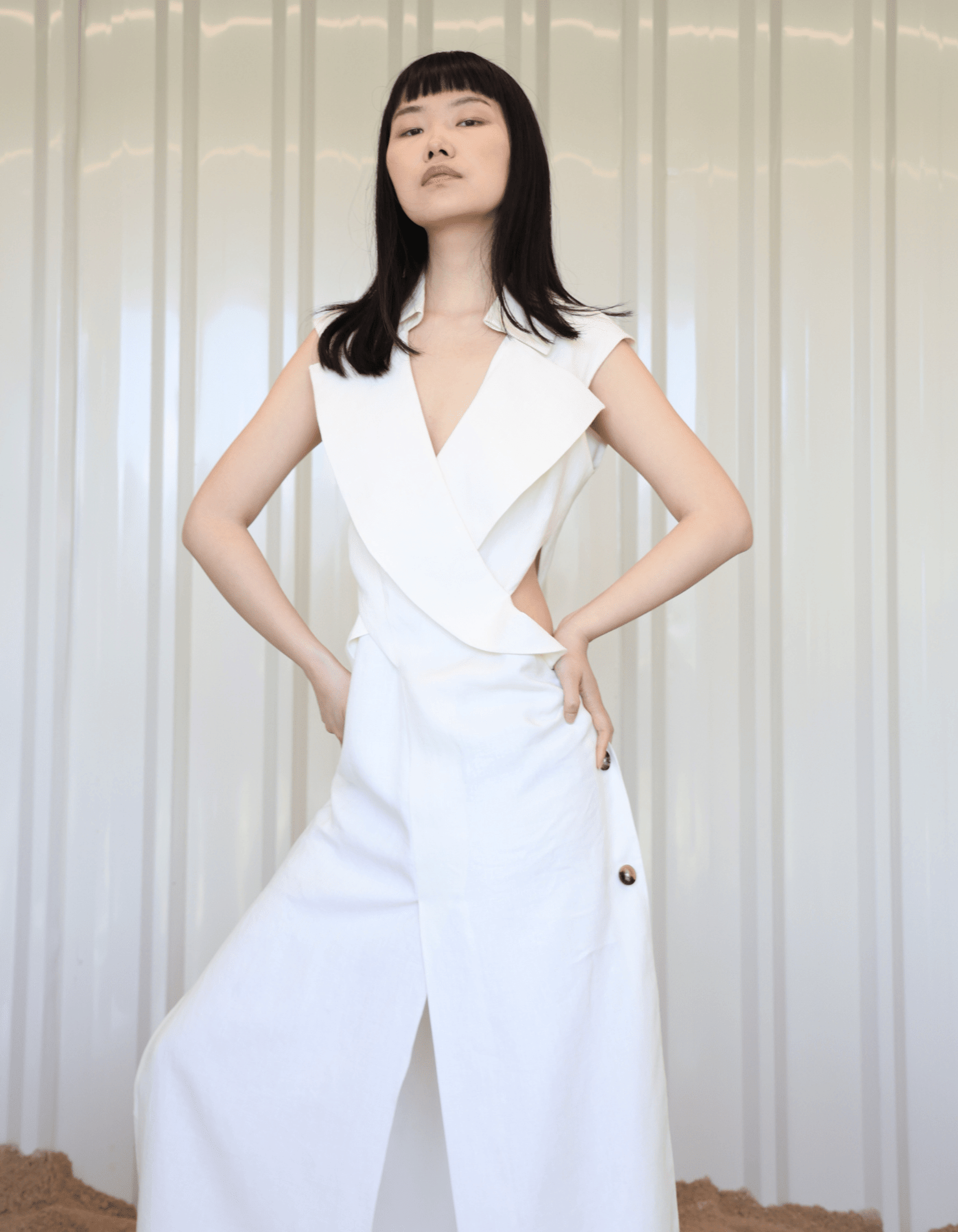 XENIA Linen Midi Dress made by MAET