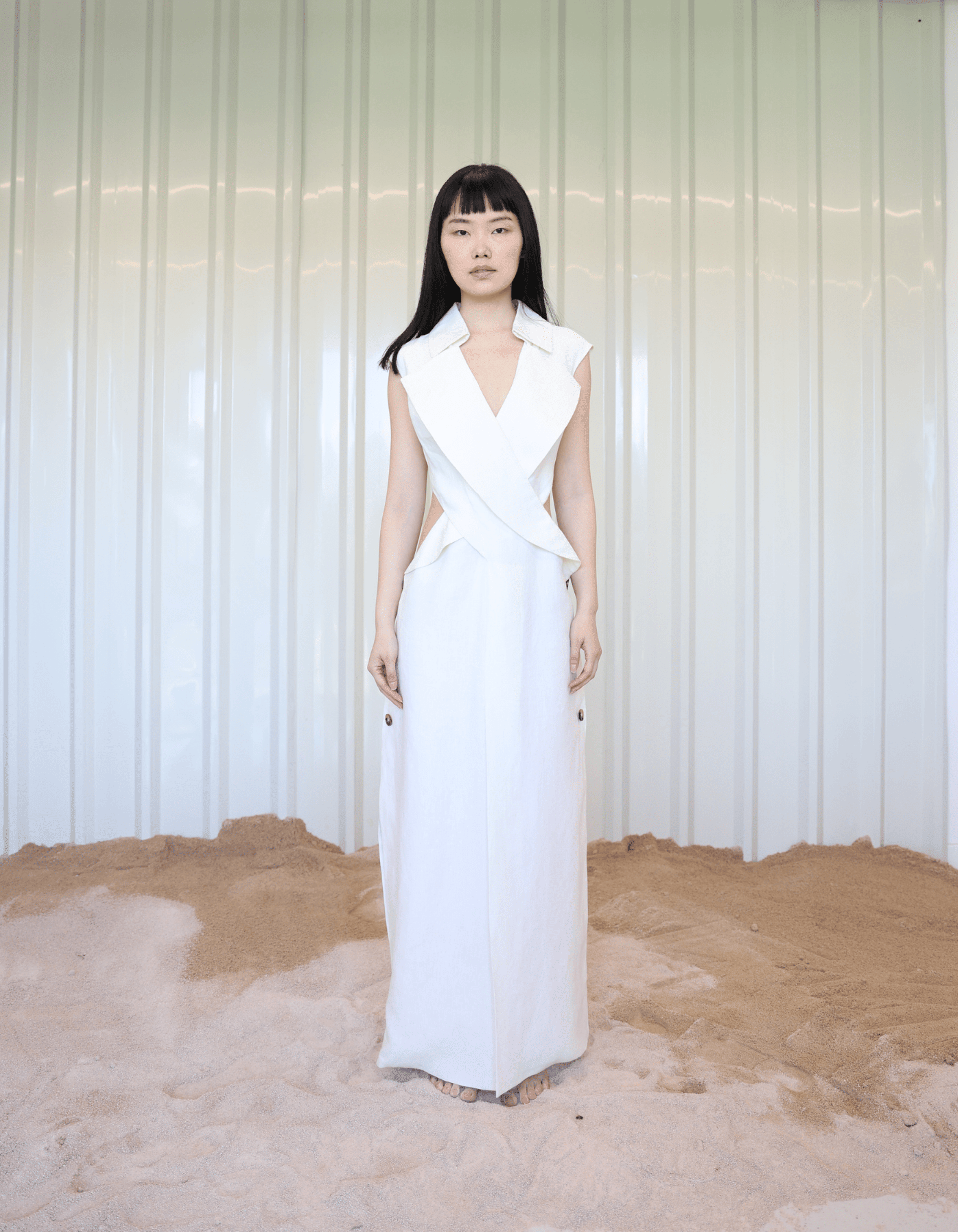 XENIA Linen Midi Dress made by MAET