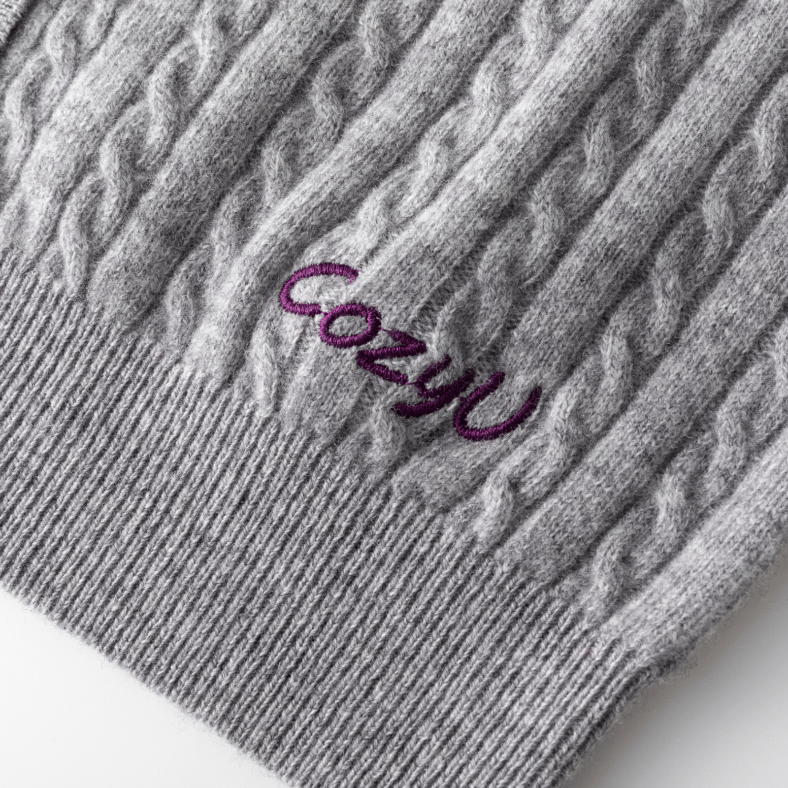 Classic Extra Fine Merino Wool Twist Knit Cardigan | Silver Haze made by CozyU