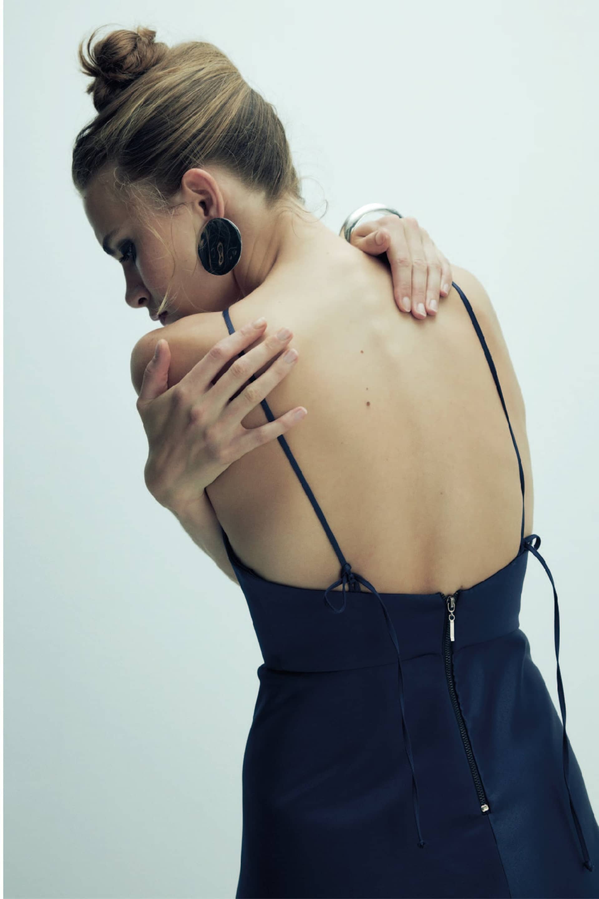 Riley Midi Dress in Midnight Blue made by Nazli Ceren