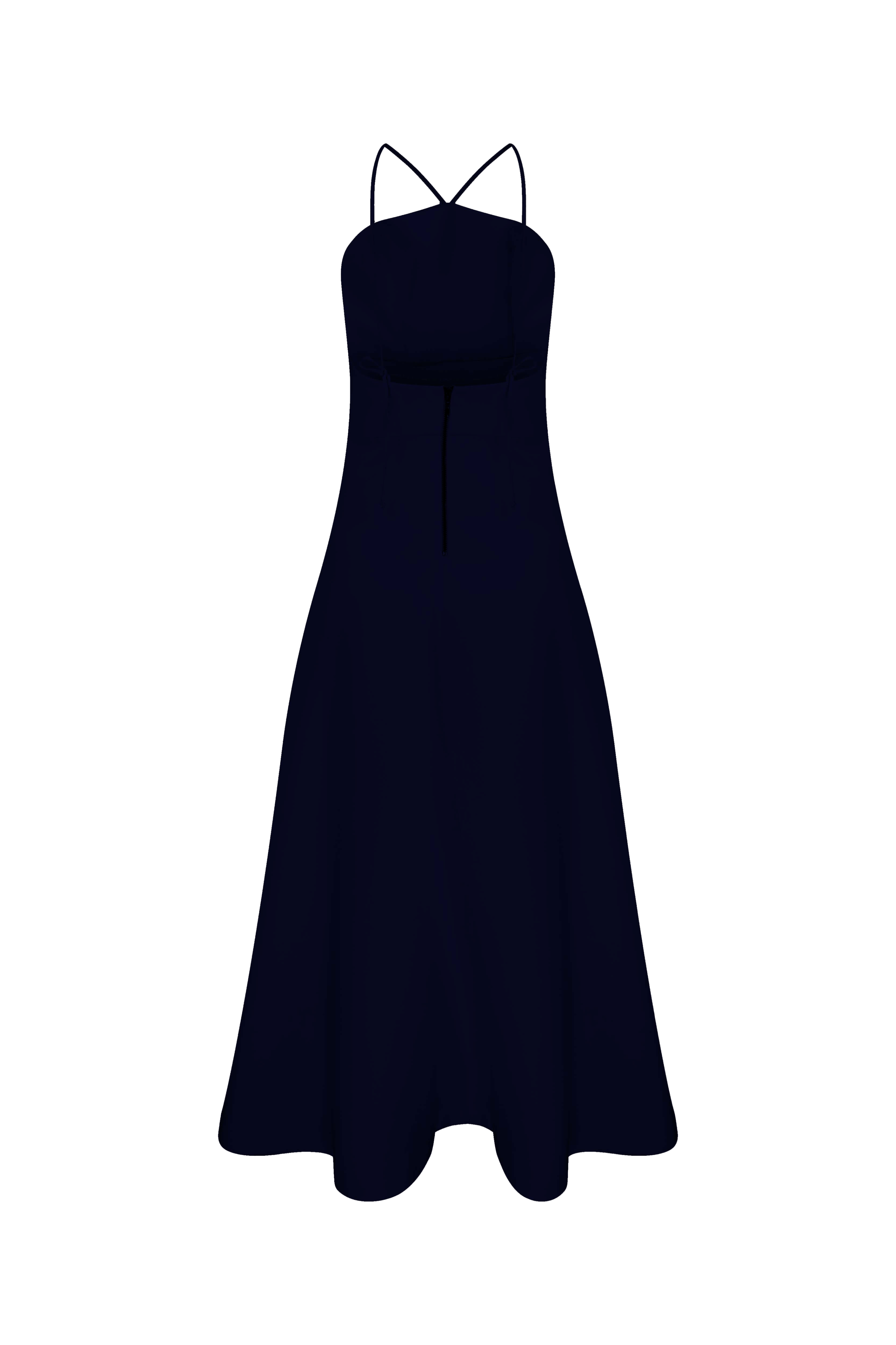 Riley Midi Dress in Midnight Blue made by Nazli Ceren