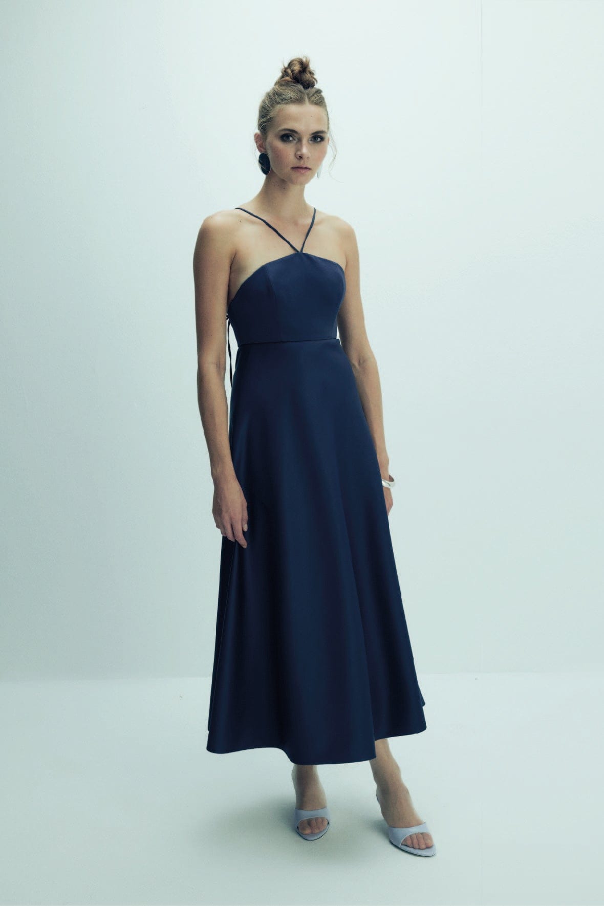 Riley Midi Dress in Midnight Blue made by Nazli Ceren