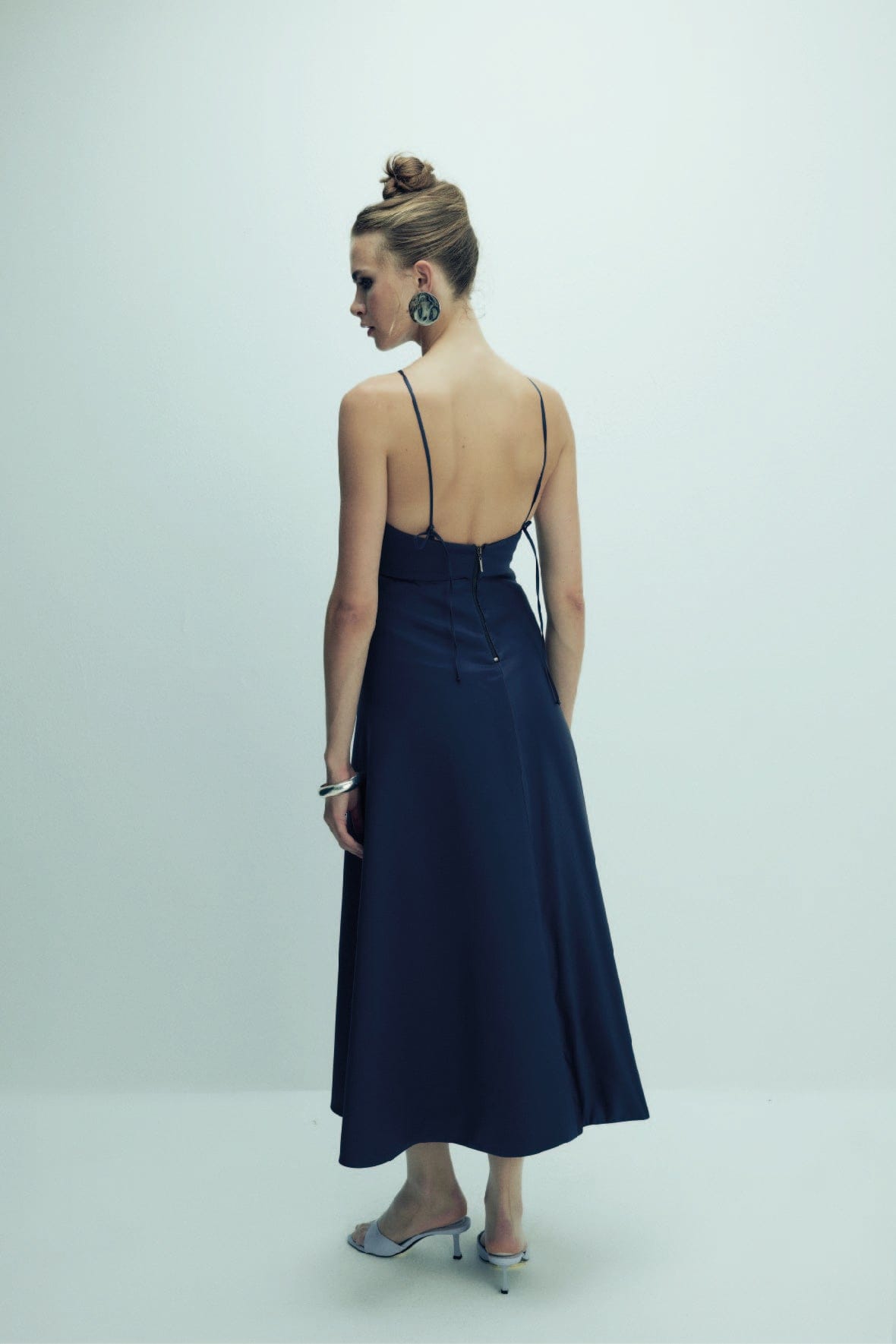Riley Midi Dress in Midnight Blue made by Nazli Ceren