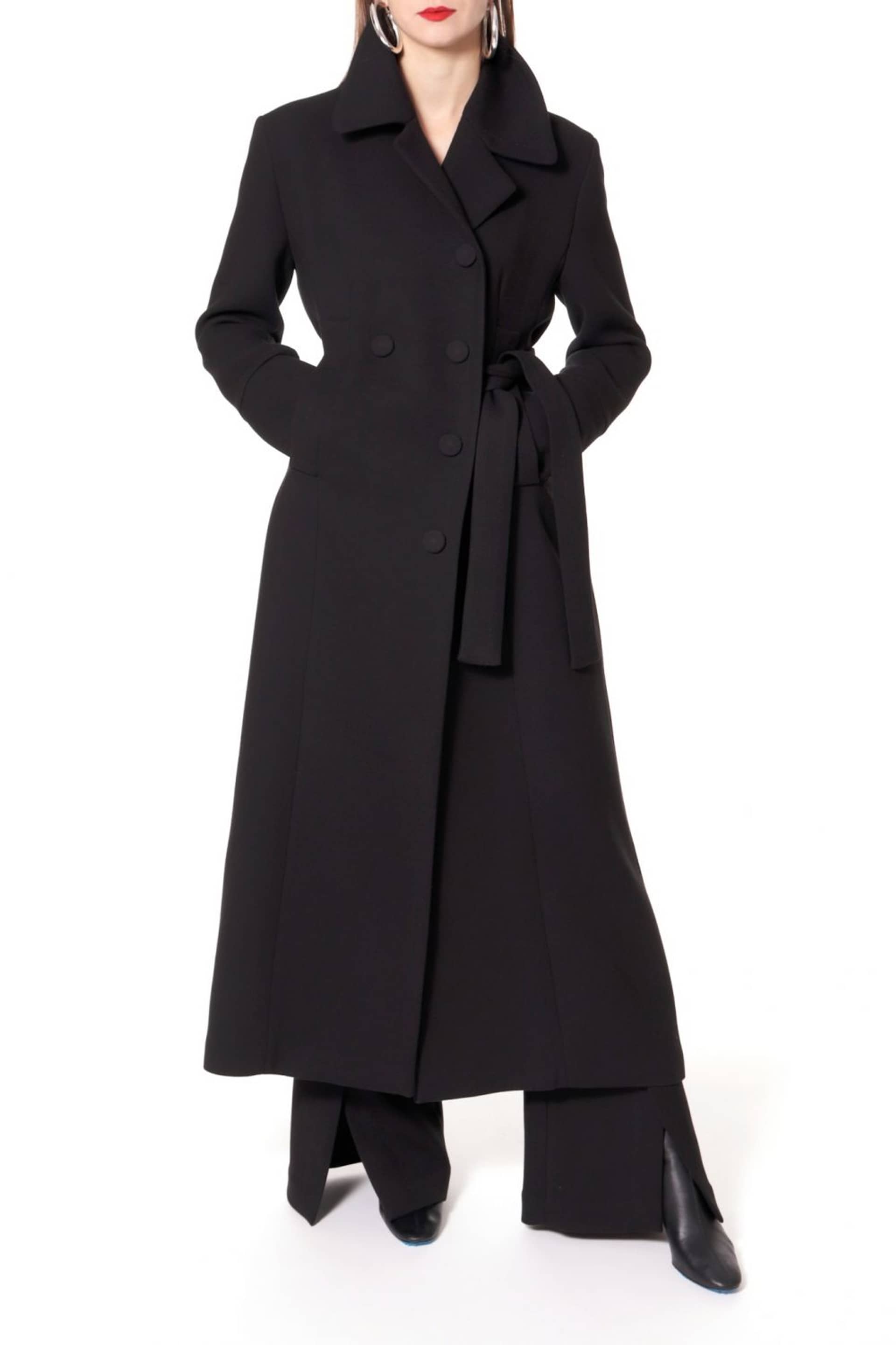 Coat Tilda Designer Black in Black made by HALEWSKI