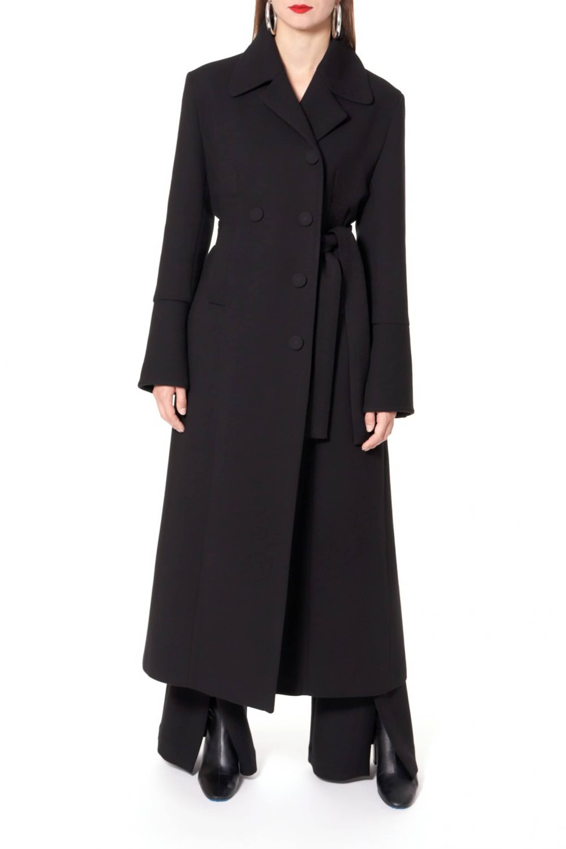 Coat Tilda Designer Black in Black made by HALEWSKI