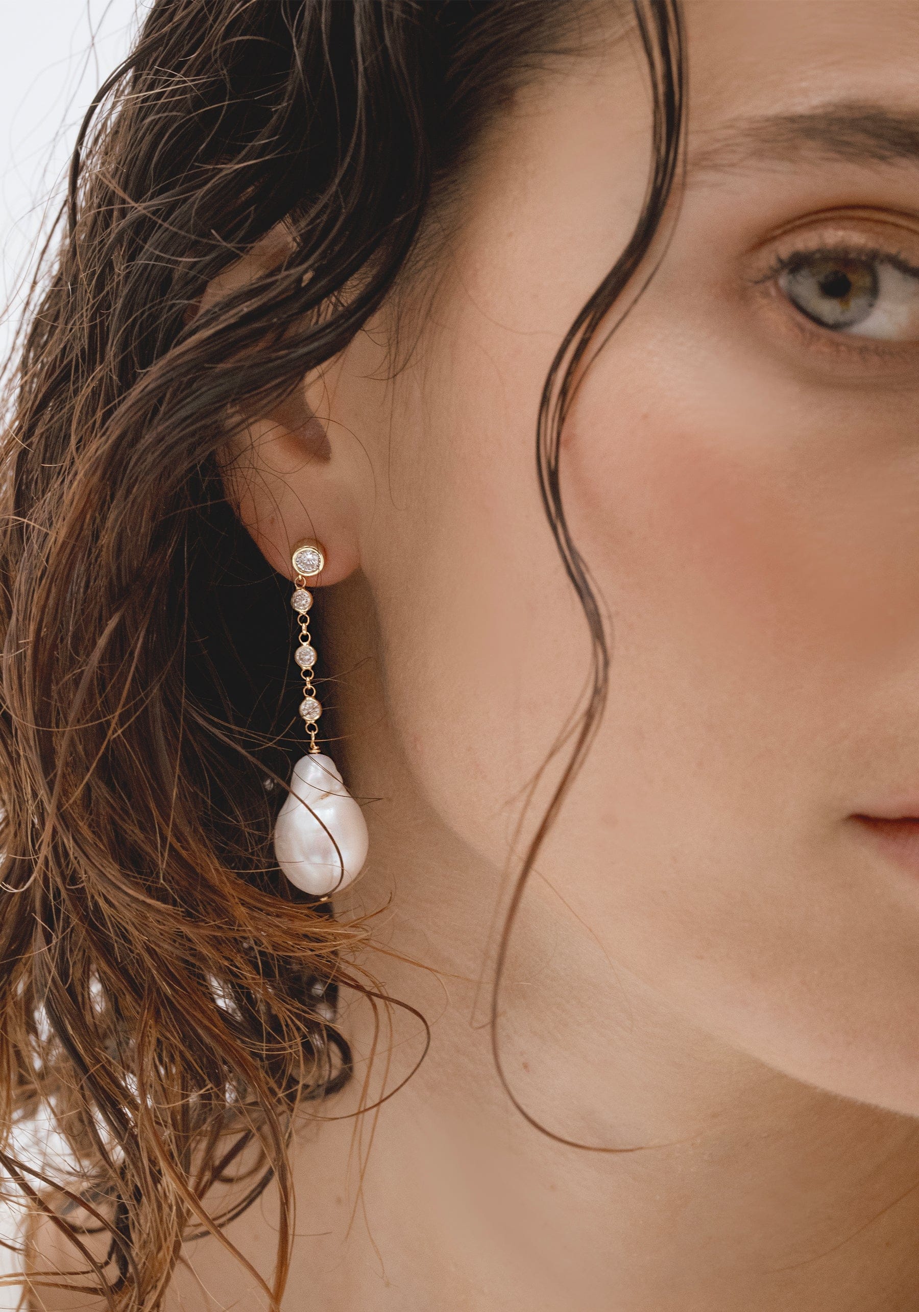 Pendientes Celine Perla Barroca made by Lavani Jewels