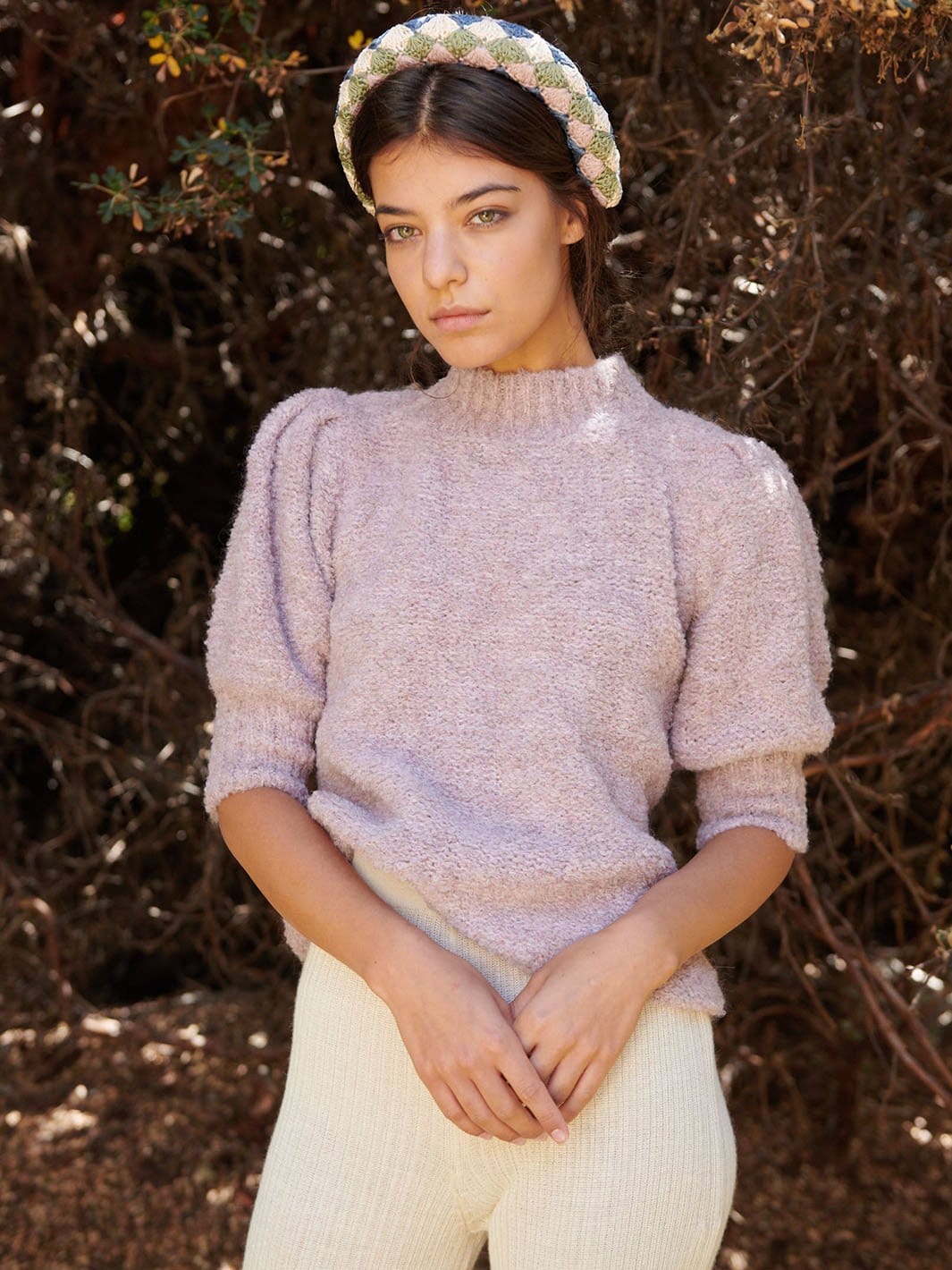 ELMA sweater top in Purple made by AYNI