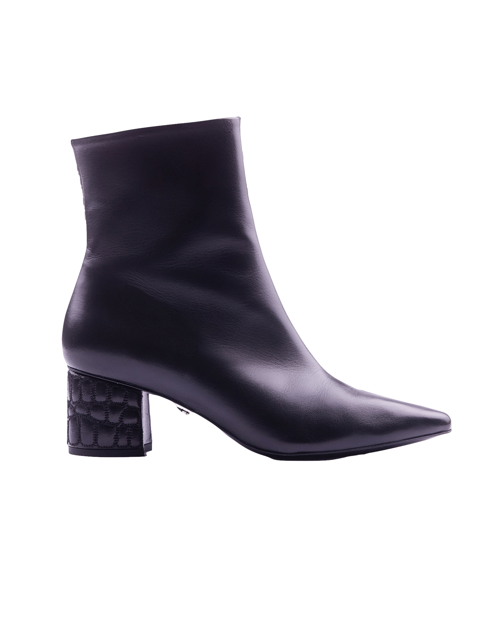 Croc Heel Boot 55 Black in Black made by ATANA