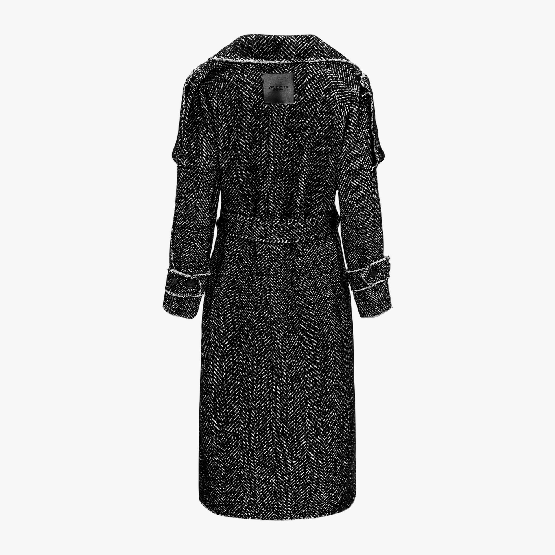 Wrap Coat In Grey made by YAVORSKA