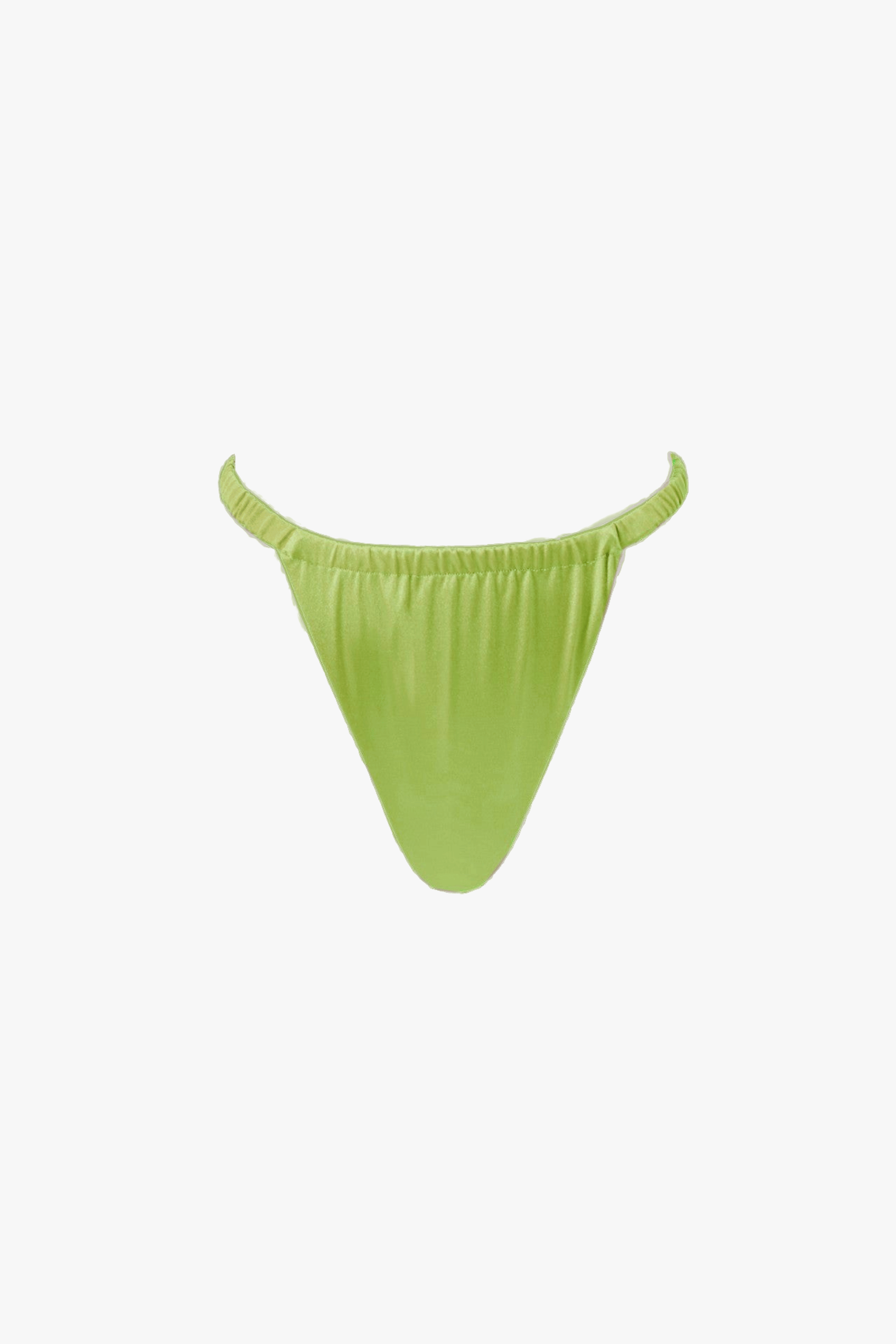 Sofia Bikini Bottoms in Chartreuse made by Decolet The Label