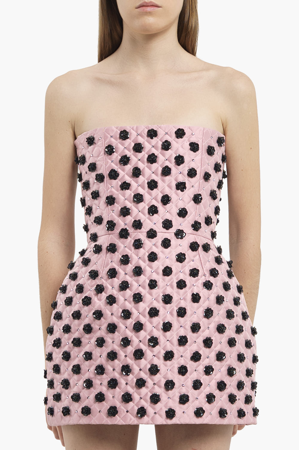 Pink Quilted Mini Dress made by Compte Spain