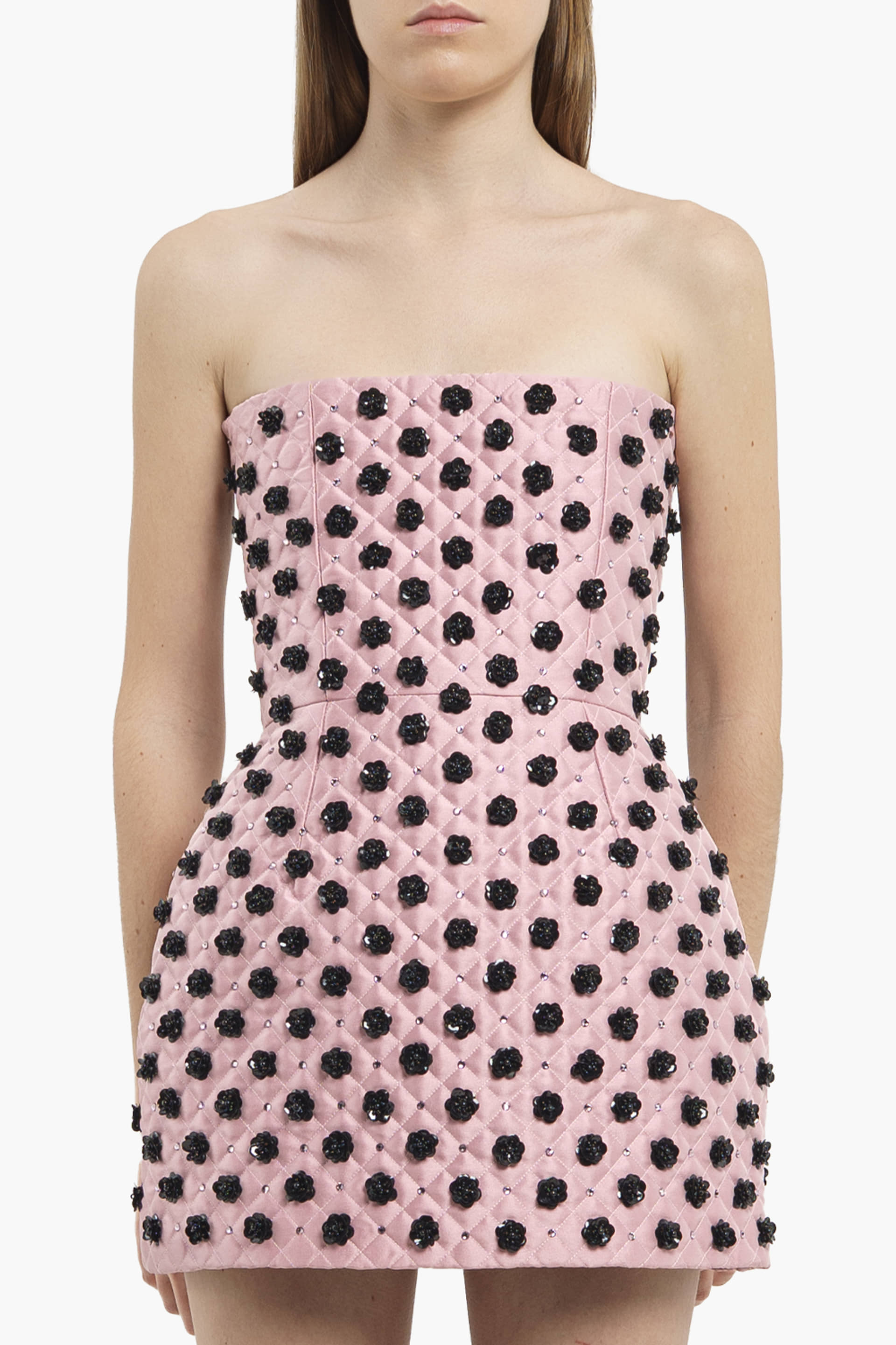 Pink Quilted Mini Dress made by Compte Spain