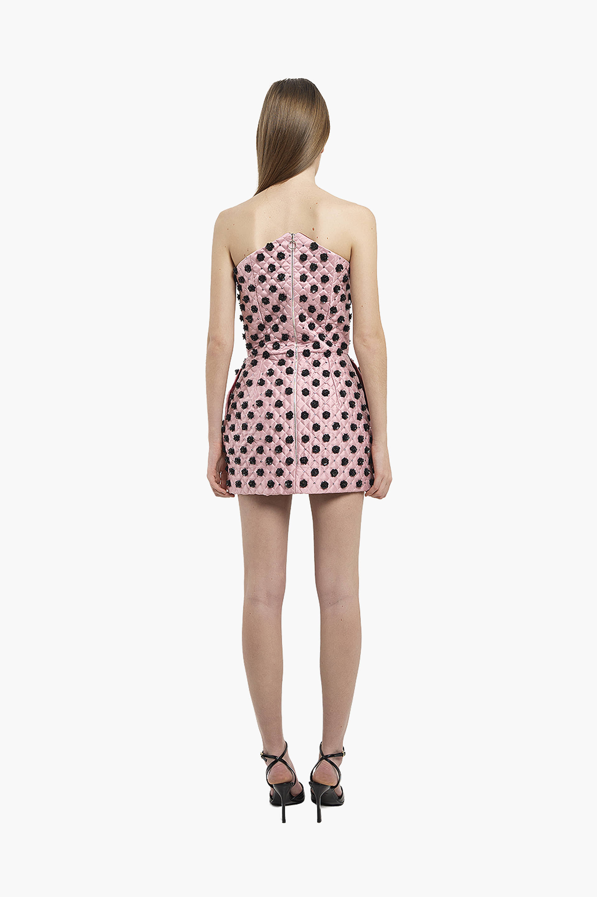 Pink Quilted Mini Dress made by Compte Spain