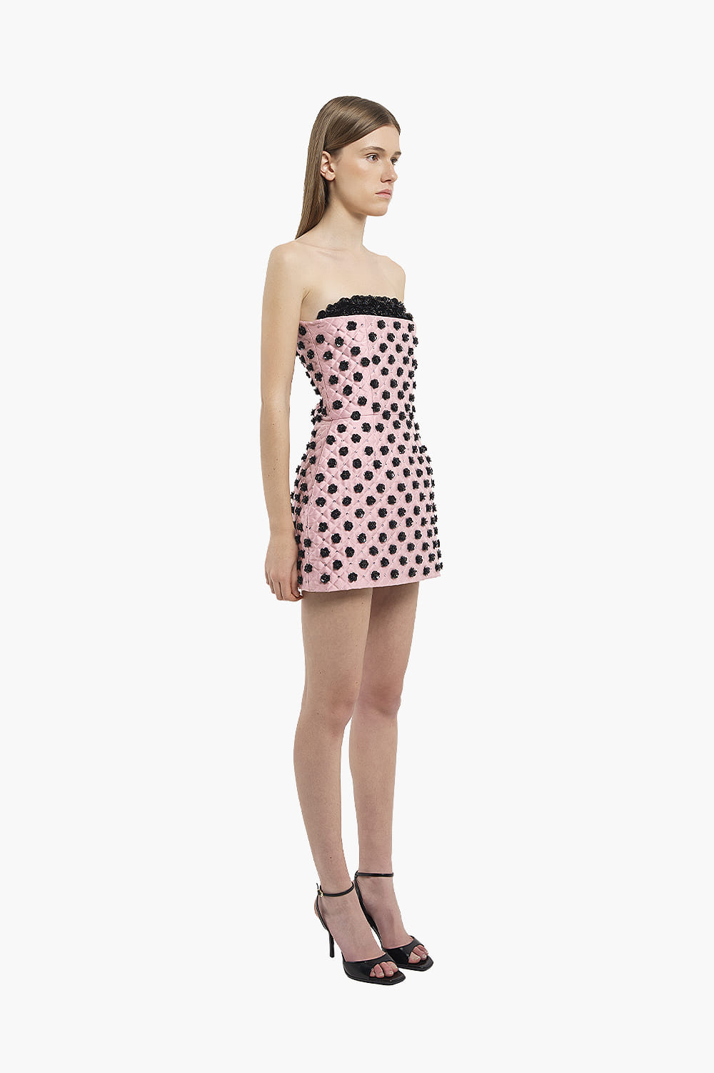 Pink Quilted Mini Dress made by Compte Spain