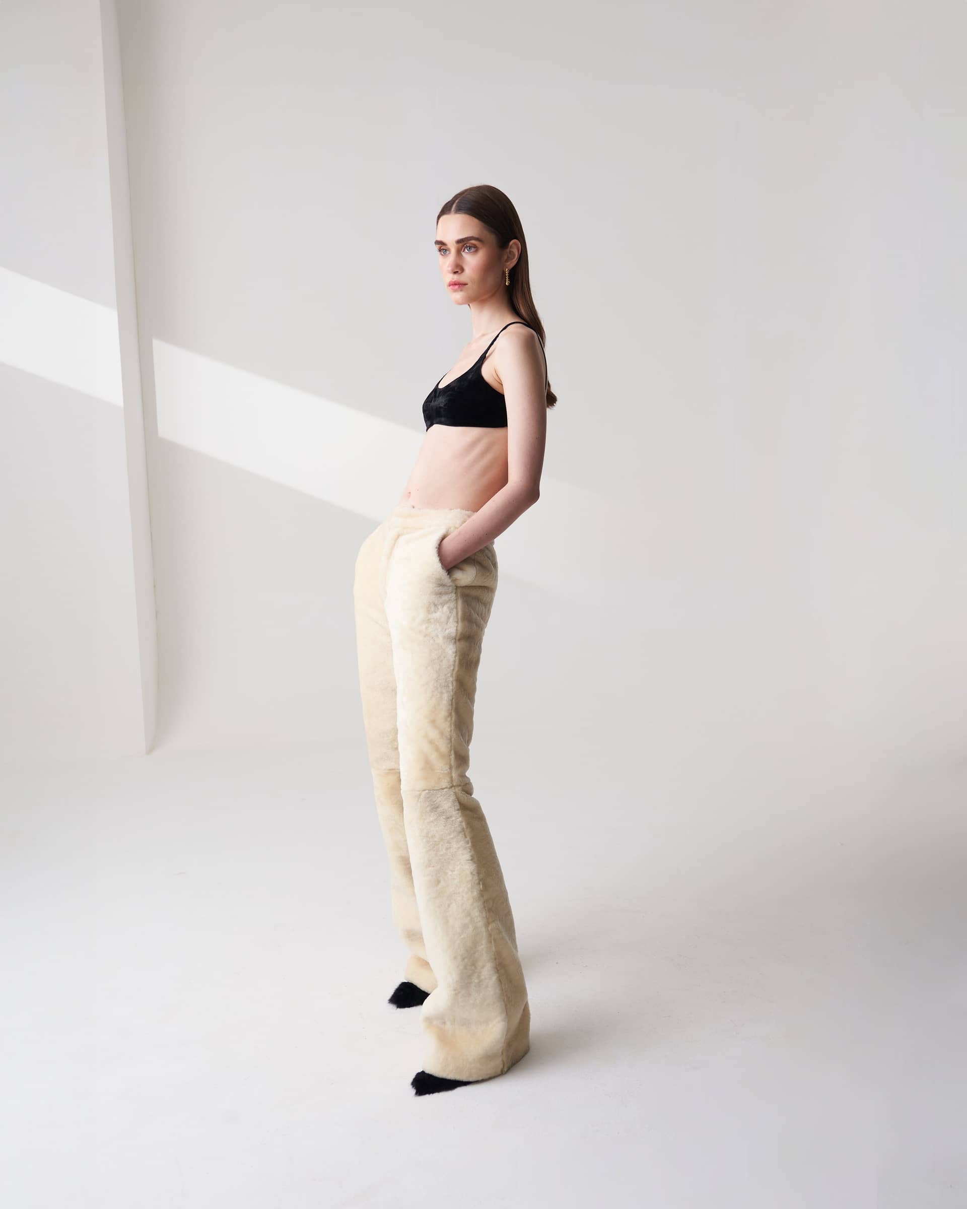 Shearling Trousers made by Szabo Sihag