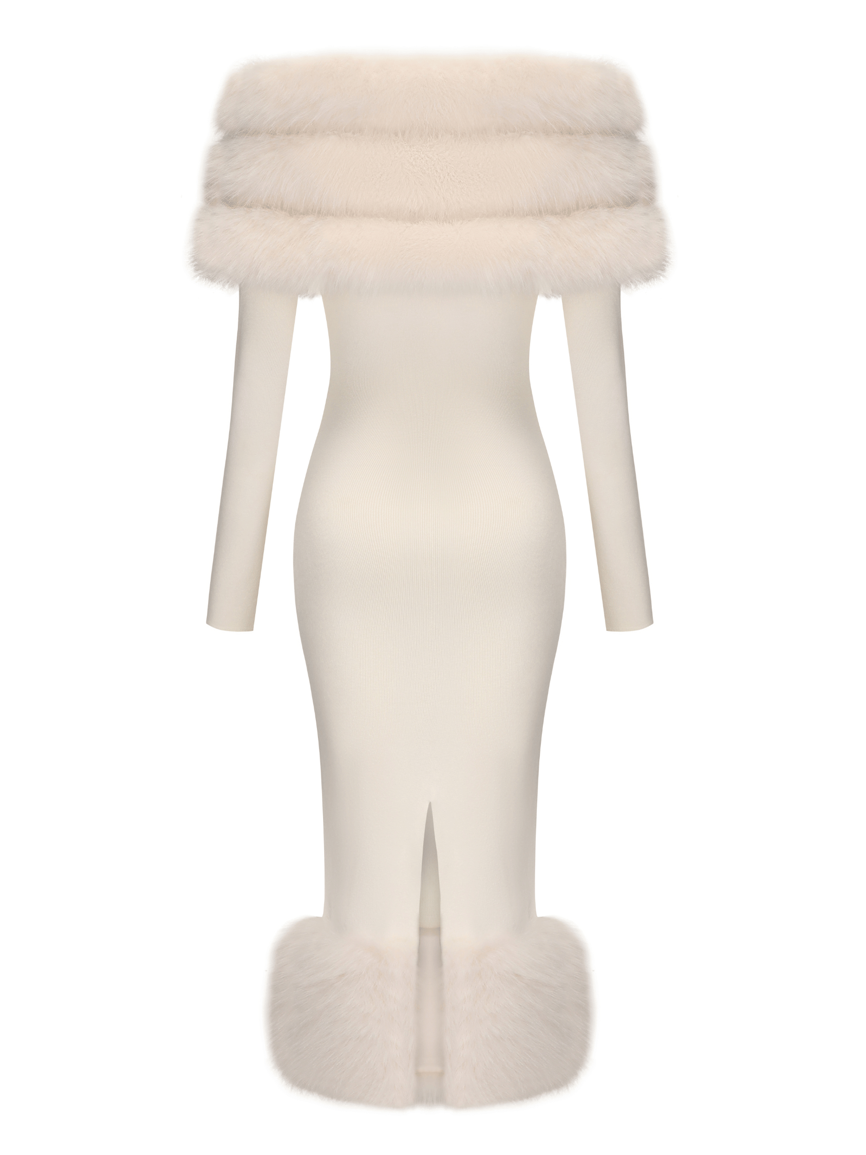 Natalia Fur Dress (White) made by Nana Jacqueline