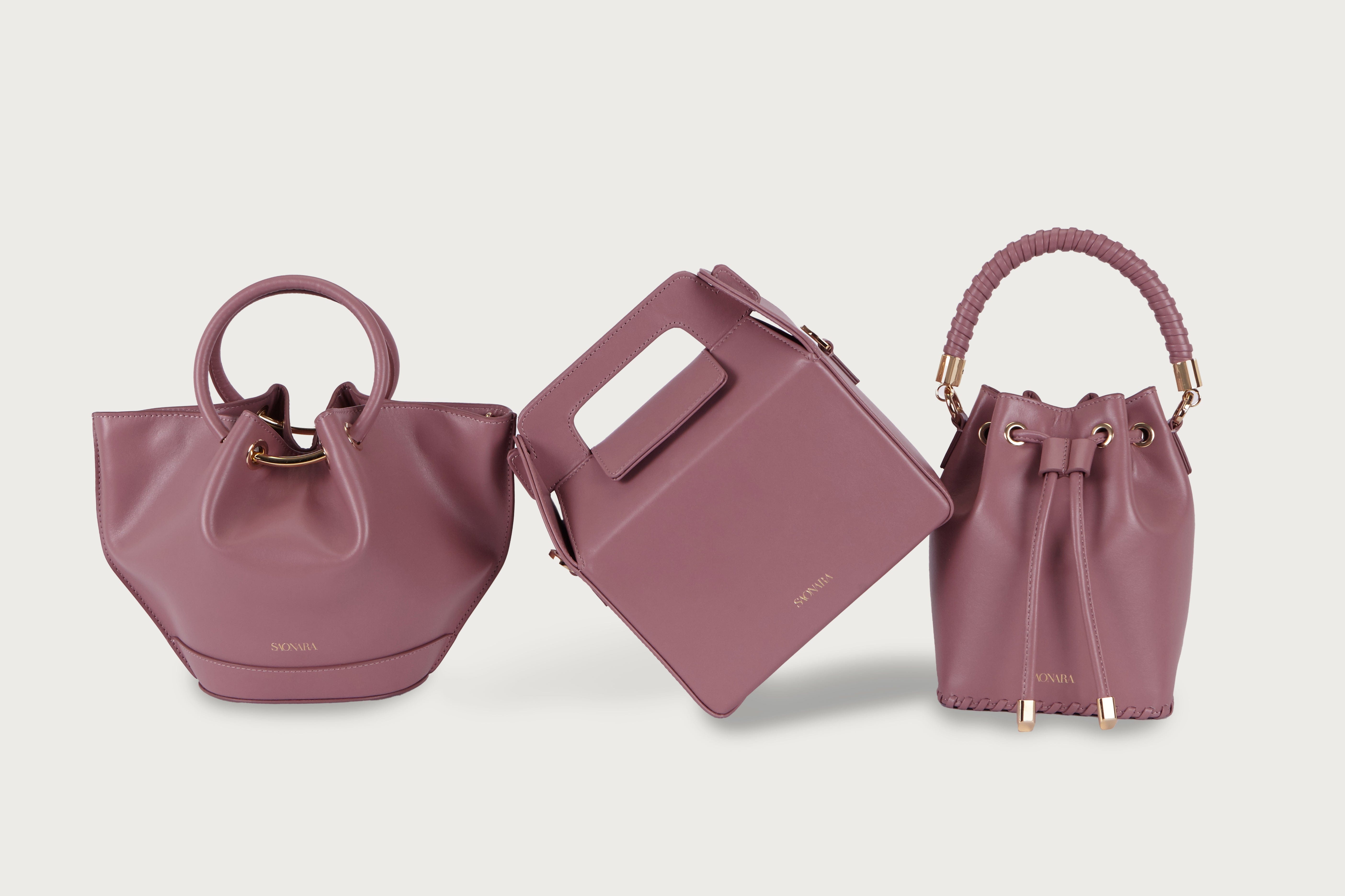 SAONARA MINI PINK LEATHER BAG made by Saonara
