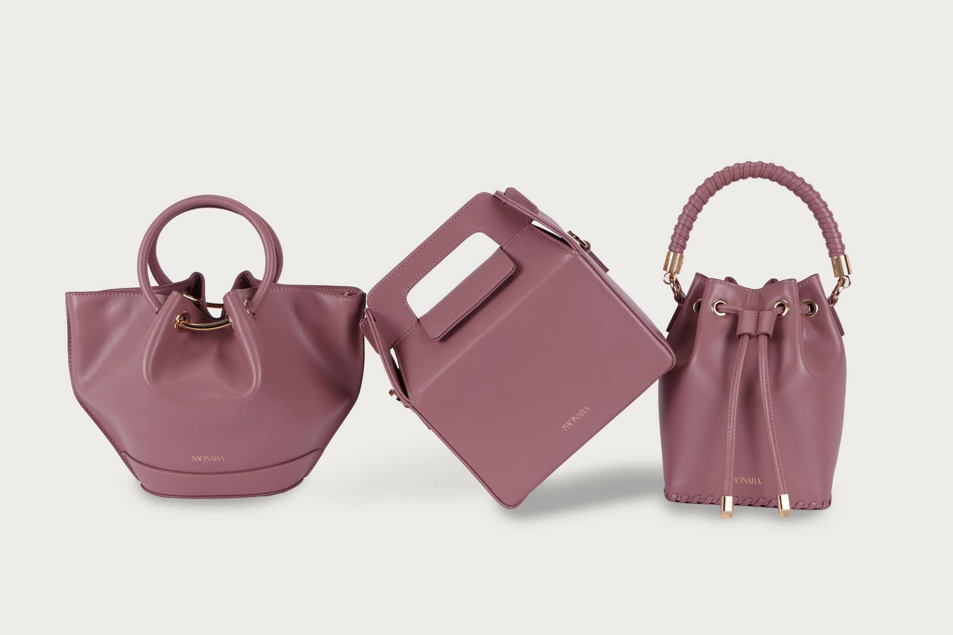 SAONARA MINI PINK LEATHER BAG made by Saonara