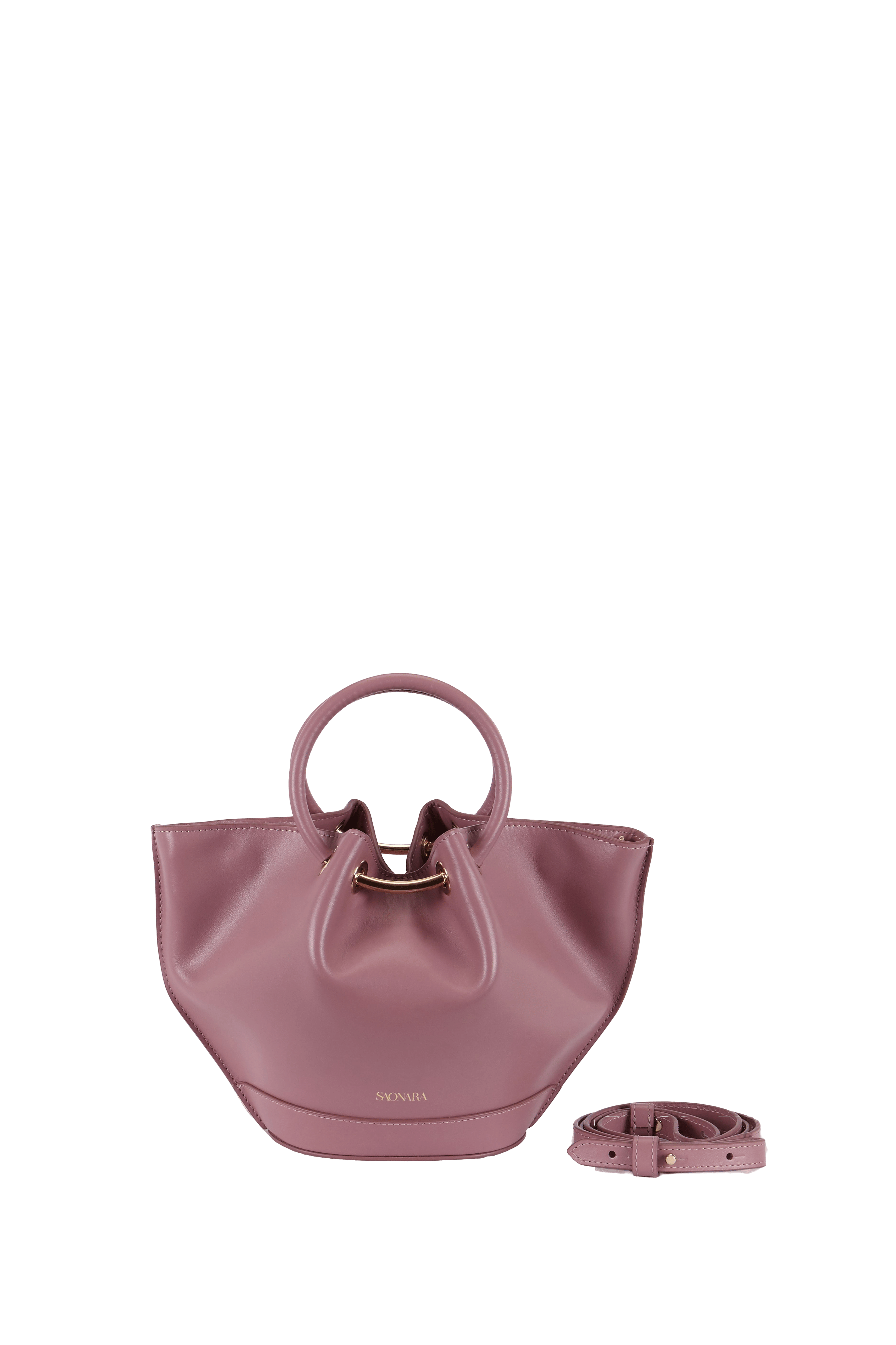 SAONARA MINI PINK LEATHER BAG made by Saonara
