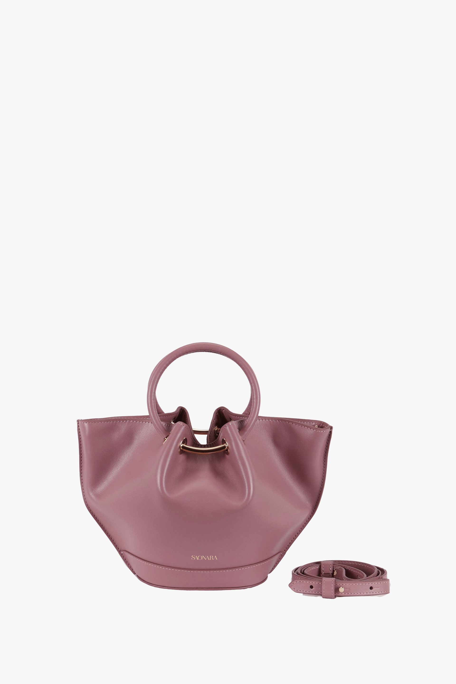 SAONARA MINI PINK LEATHER BAG made by Saonara