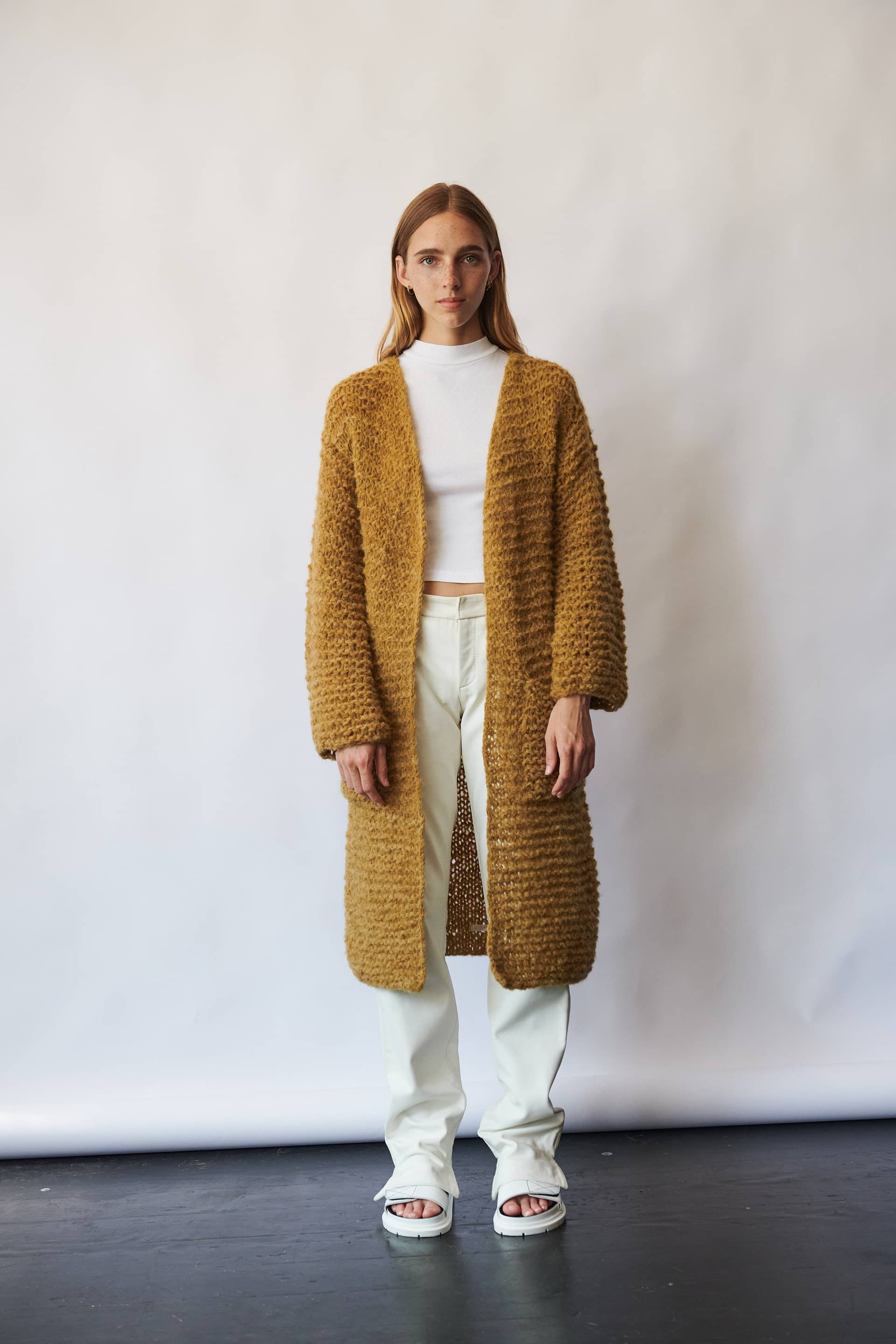 Rumer Cardigan in Brown made by AYNI