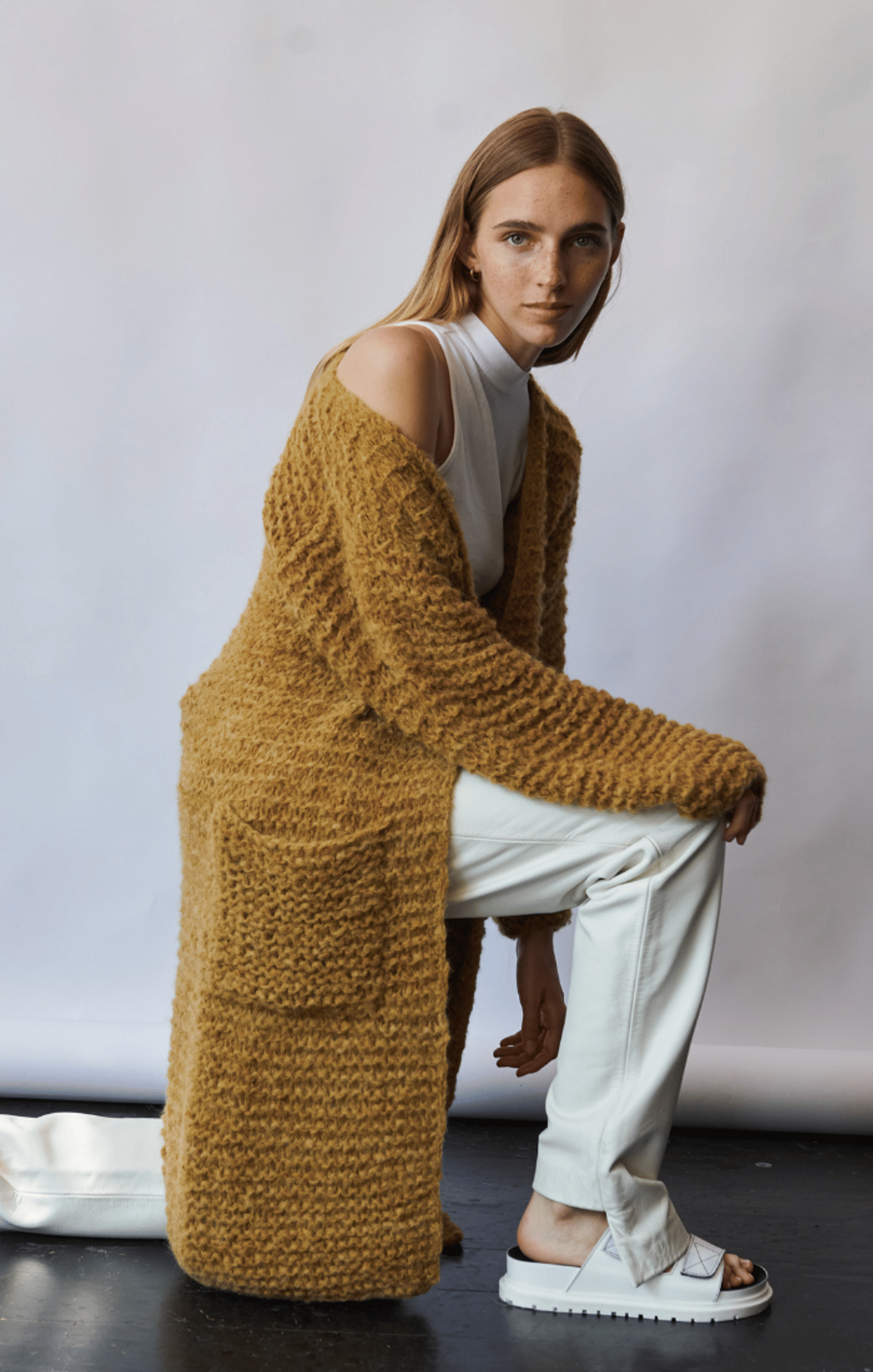 Rumer Cardigan in Brown made by AYNI