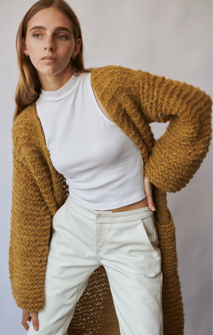 Rumer Cardigan in Brown made by AYNI